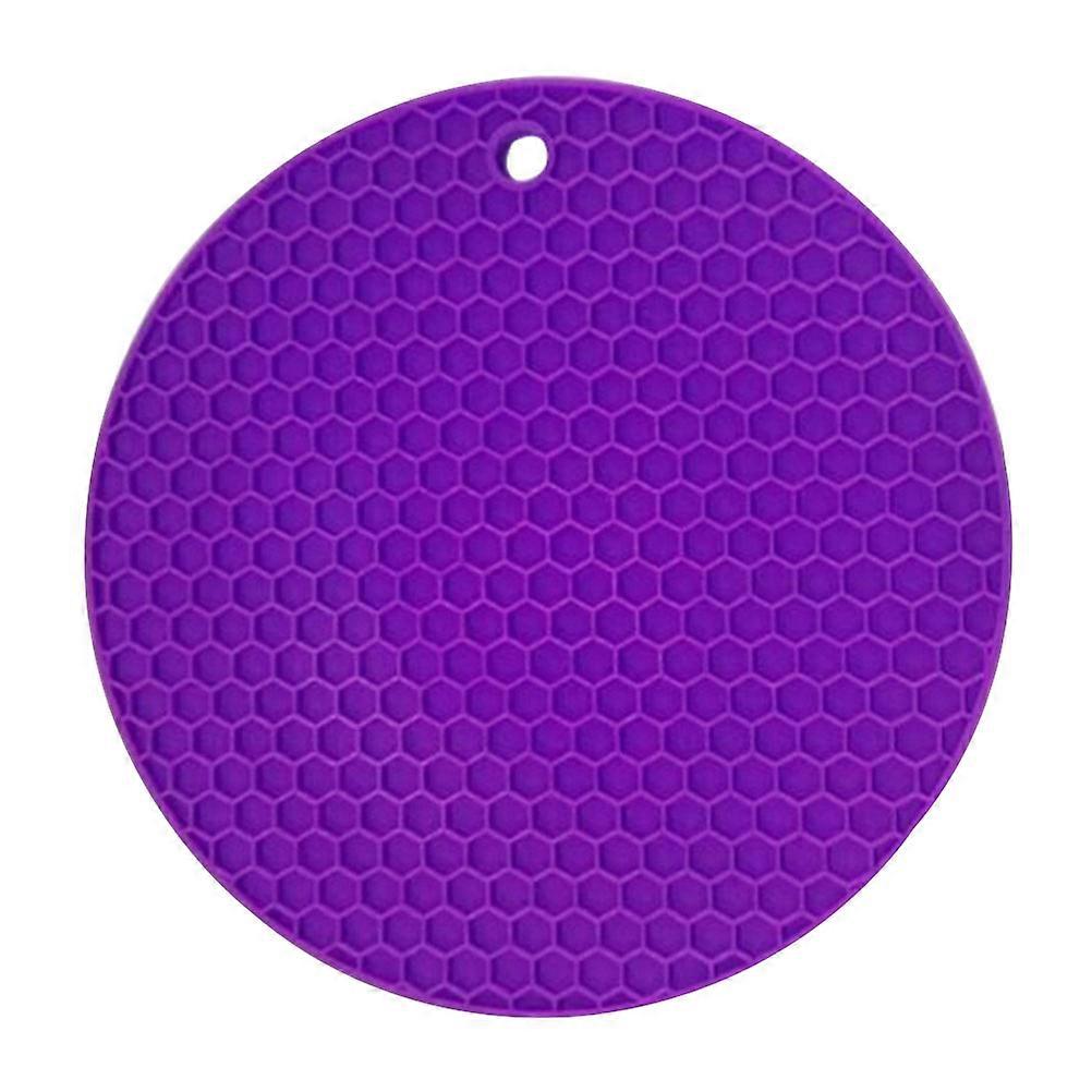 Heat Resistant Pad Silicone Mat Versatile Usage Pot Coaster Purple
