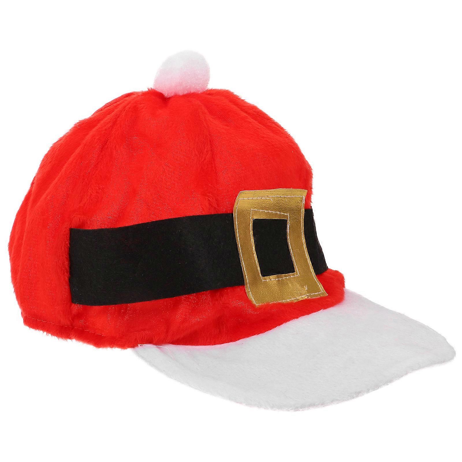 Red Christmas Party Hat for Xmas Decoration Catering Chef Hat Cloth One Size Fits Most 23.5 Inches