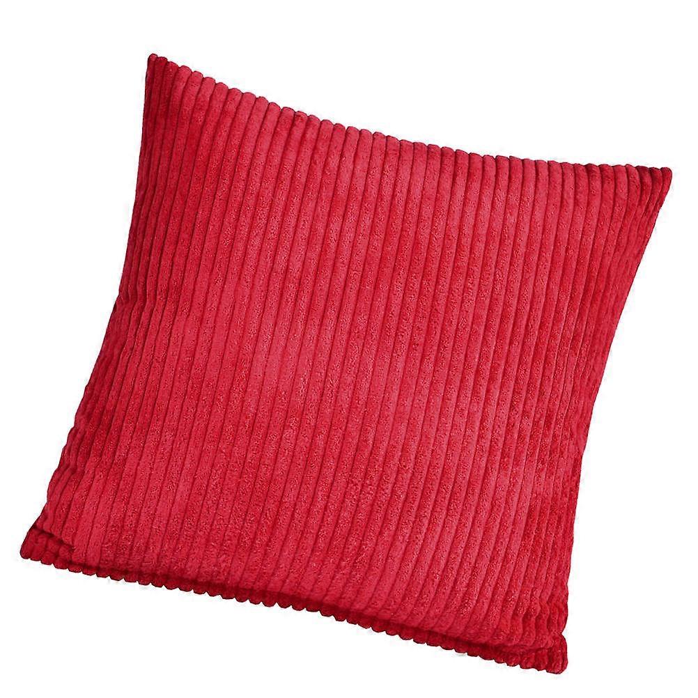 Red Pillow Case Corduroy Throw Pillow Covers for Office Sofa Chair Decor 1Pack