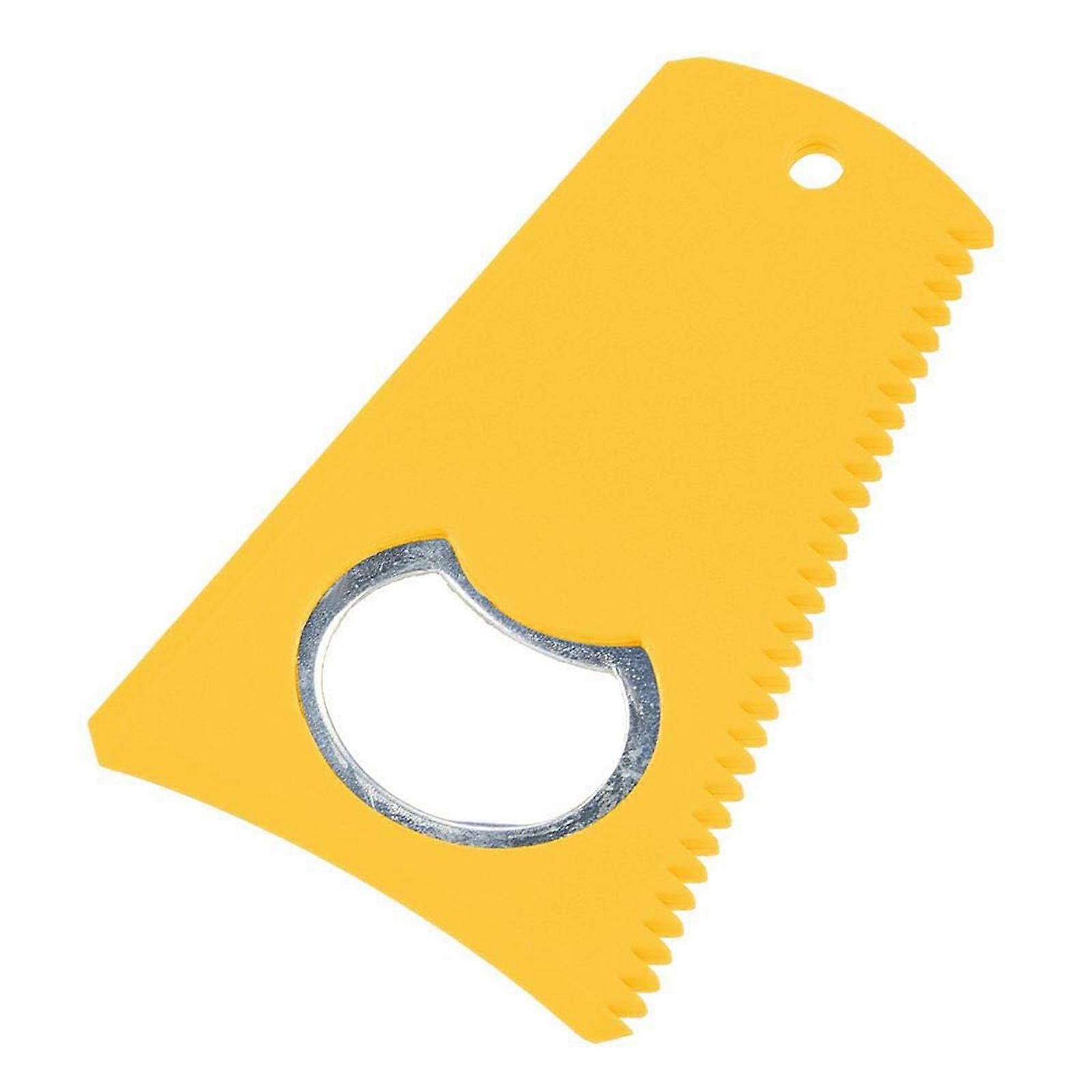 Surfboard Wax Scrape Remover Surfboard Wax Comb Multifunction Surfboard Wax Cleaning Tool with Practical Bottles Opener Yellow