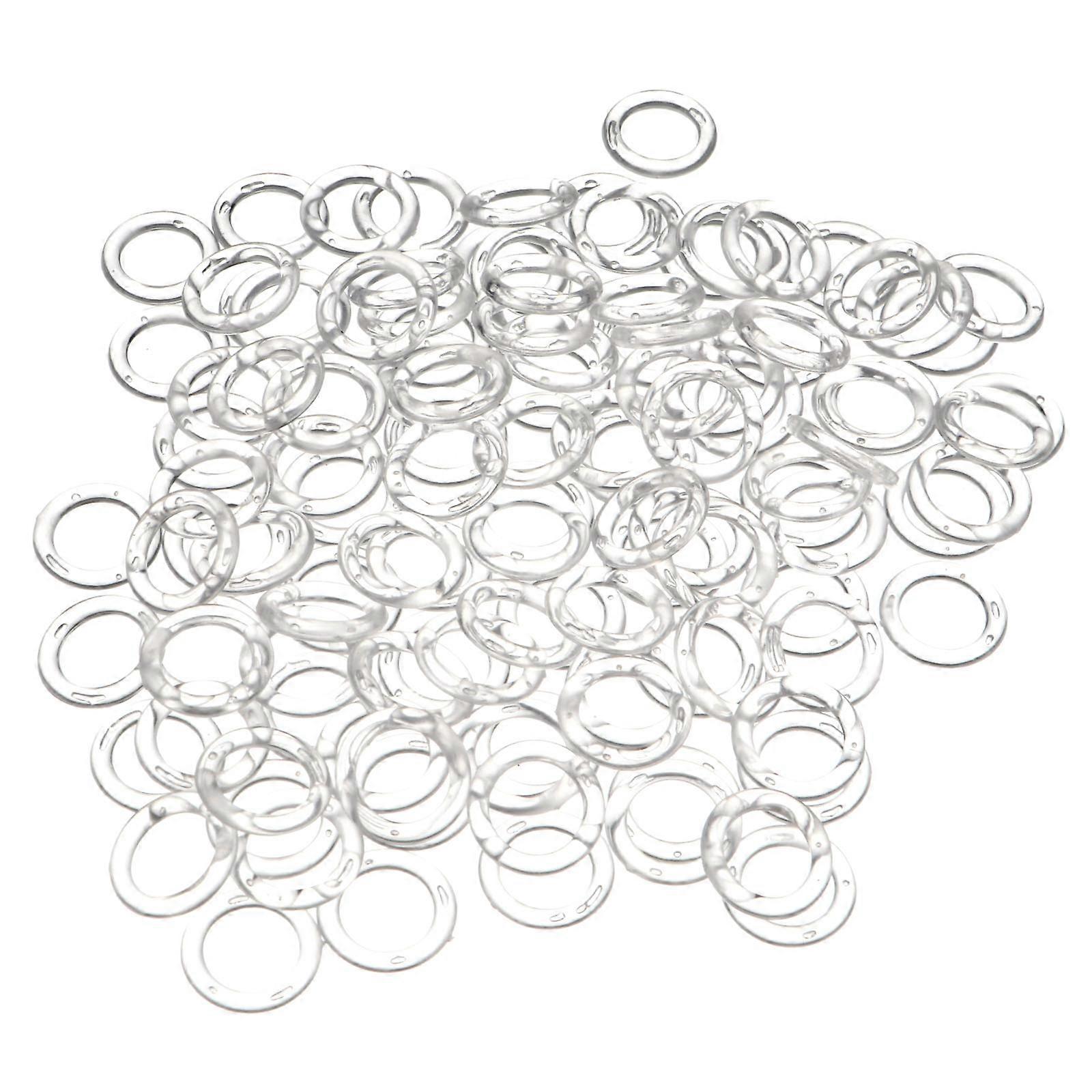 Drapery Curtain Rings Transparent Roman Rings Low Noise Protect Curtain Rod 100Pcs