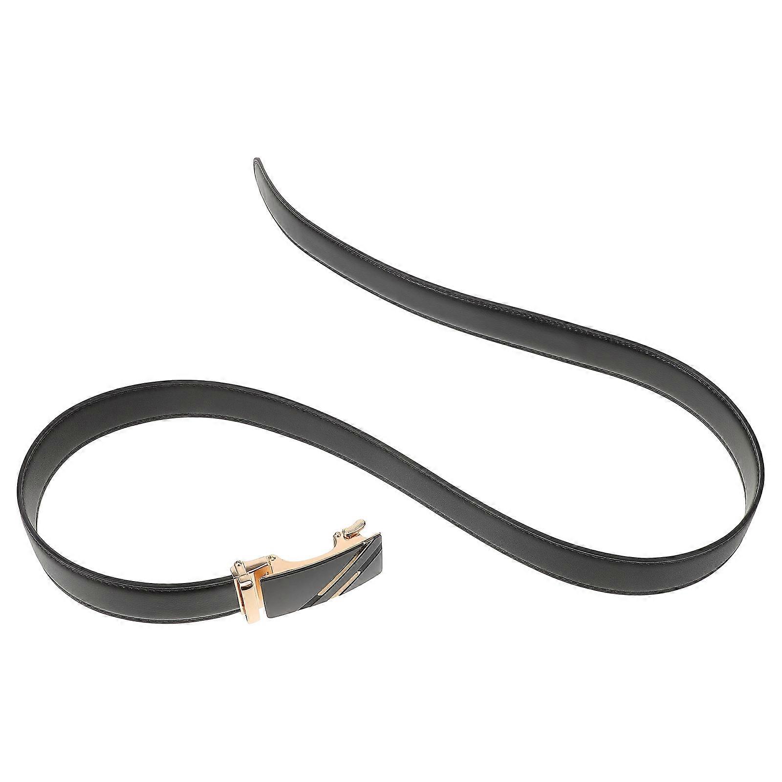 أحزمة مشبك أوتوماتيكية للرجال متانة قوية تقليد جلد عارضة ارتداء حزام جينز 1 مجموعة