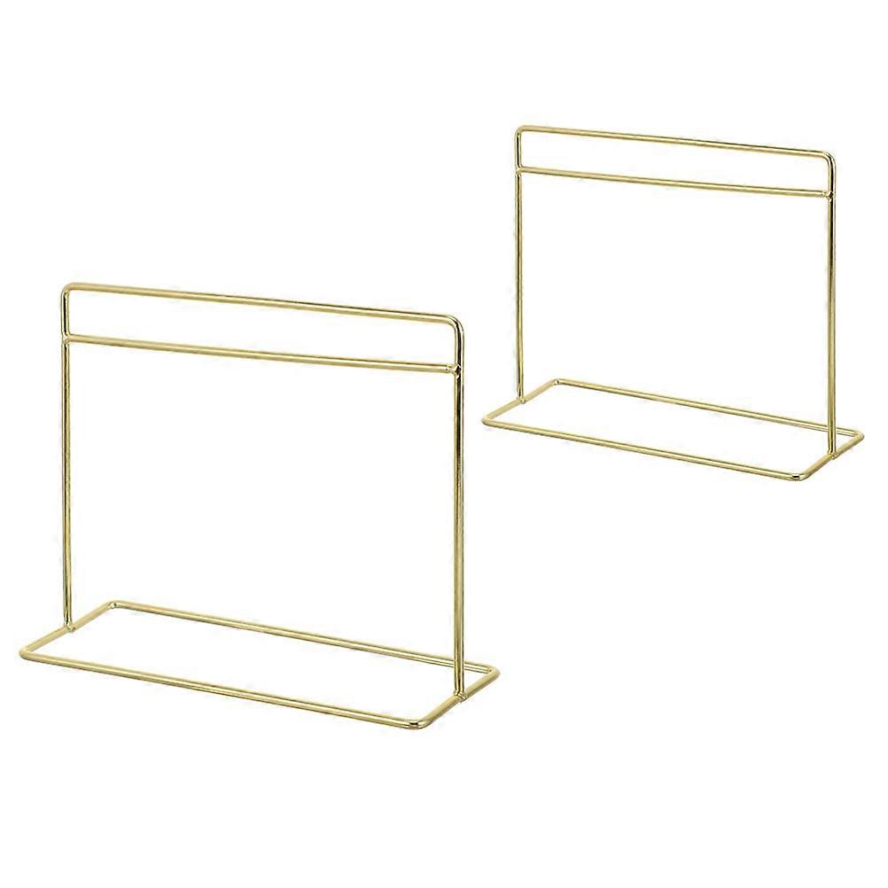 Golden Iron Doll Clothes Rack for Storage Use with Durable Construction 2pcs