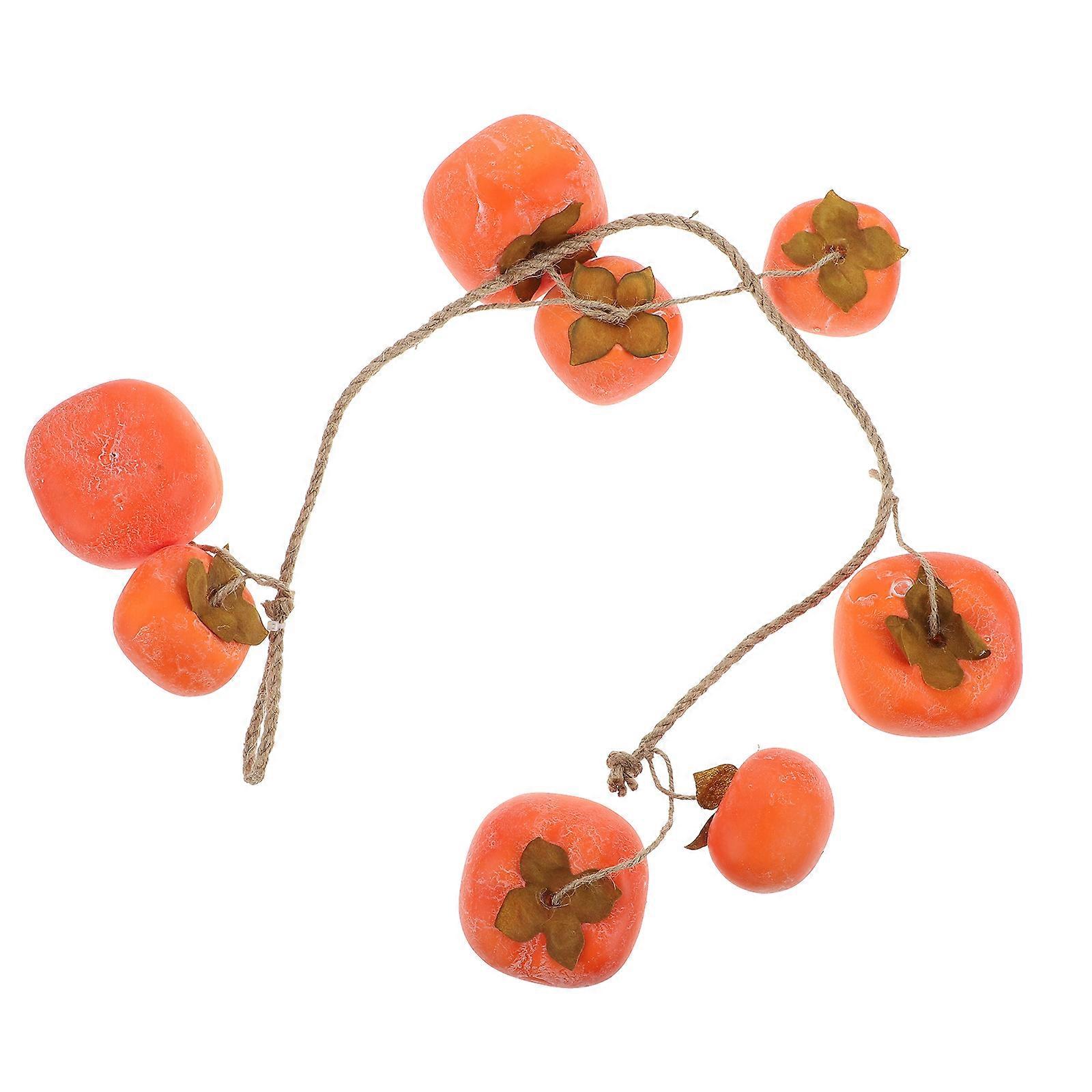 1 Pcs Beautiful Artificial Persimmon Decoration for Desktop (Orange)