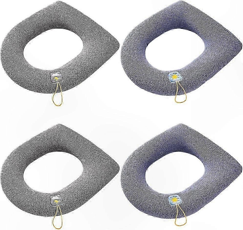 Universal Toilet Seat Cushion with Handle, Soft Warm Padding, Washable and Adjustable Fit for Most Toilets