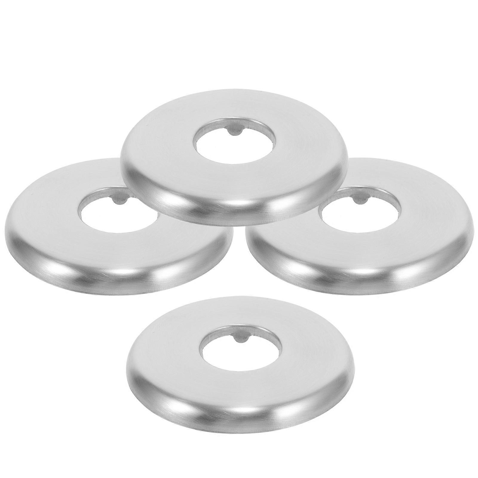 Escutcheon Cover 4Pcs Round Water Pipe Cover Bathroom Decor Versatile Rust-resistant Design