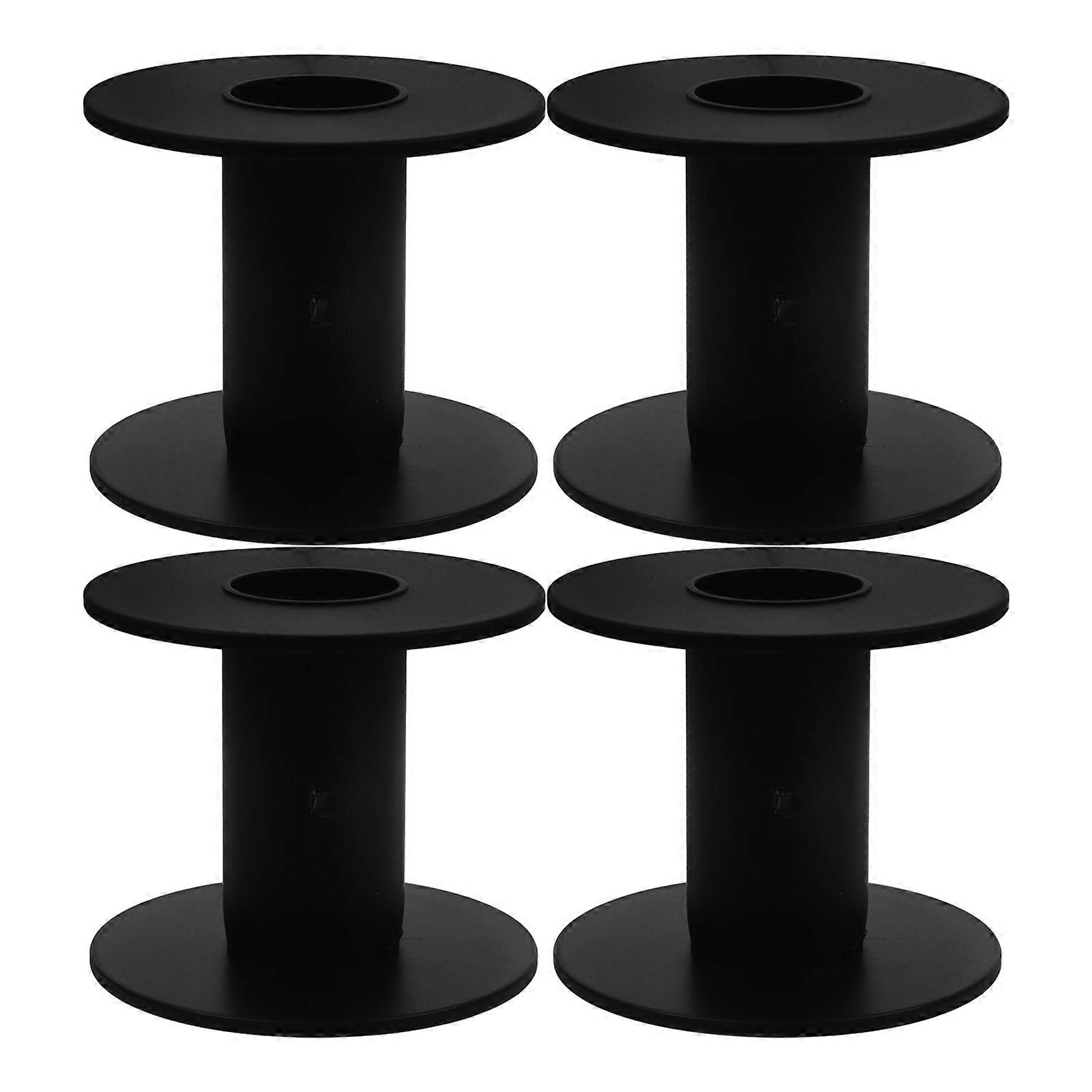 4pcs Plastic Empty Wire Spools Compact Cable Bobbins Storage Organizer for Hobbyists & Professionals Open Design Easy Access