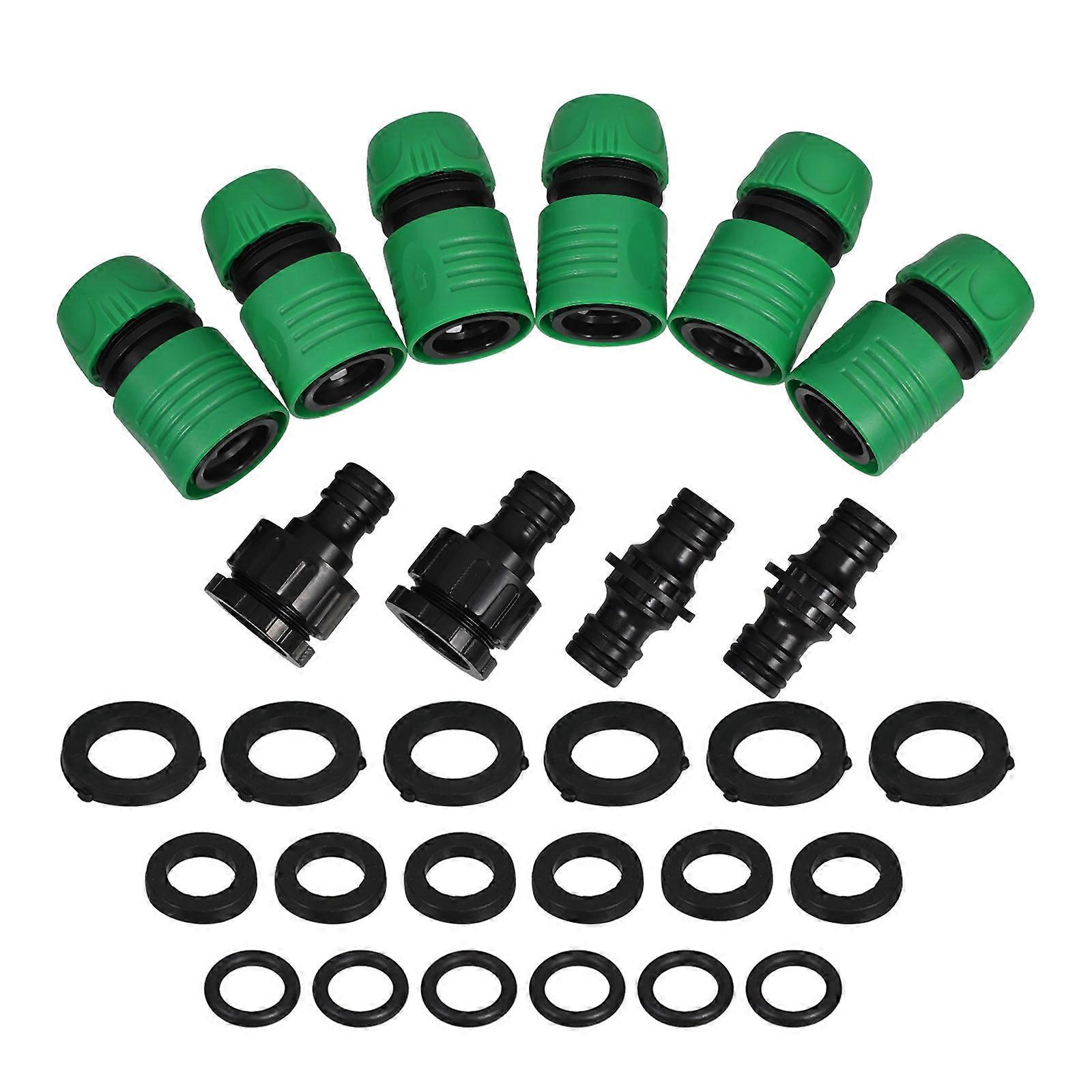 ABS Drip Irrigation Accessory 1Set Green Leak-Proof Hose Quick Connect Part Durable for Daily Use