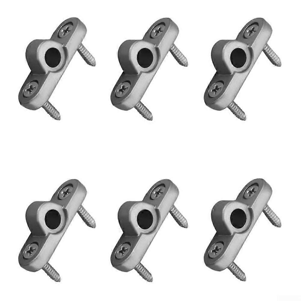 Stainless steel awning mounting eye set for motorhome, caravan, camper, tent, camping, with mounting hardware, 8 mm axle, 30 mm screw spacing