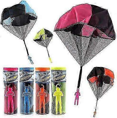4pcs set tangle parachute figures, hand throw soliders, square outdoor children's flying t