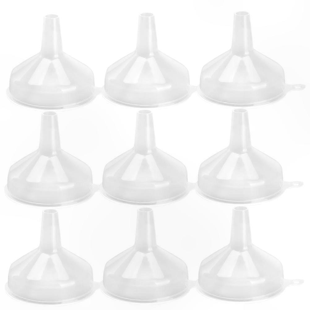 50 Pack Transparent Mini Funnel Set for Liquid Transfer, Lab & Kitchen Use