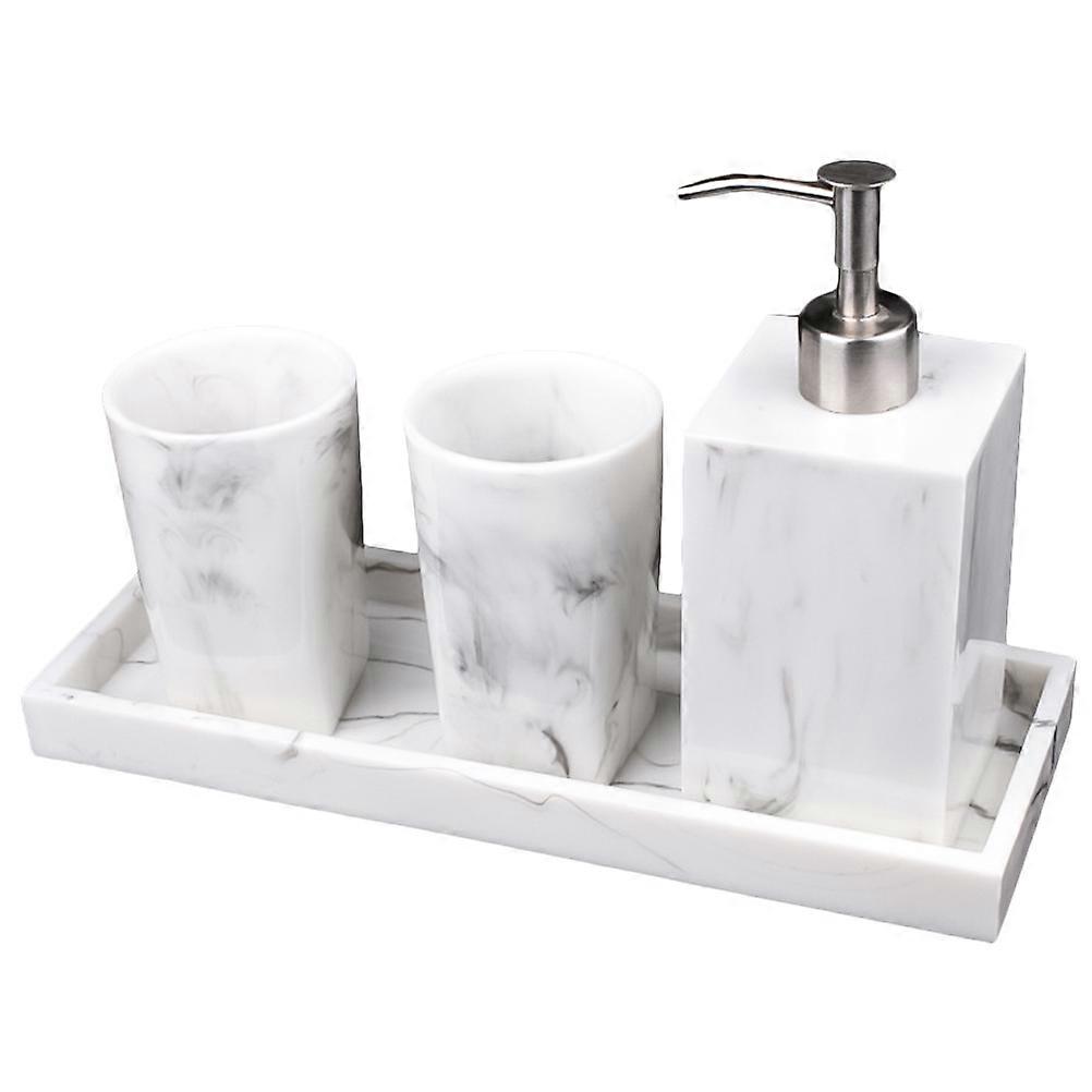 Bathroom Solution with Dispenser and Cups for Organization