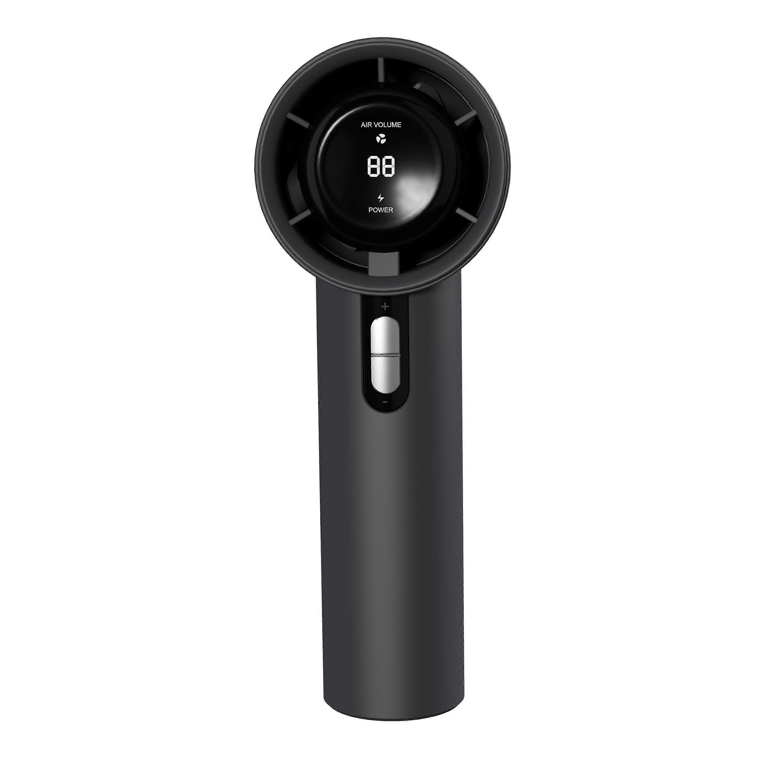 Handheld Fan, Portable Mini USB Fan, 1800 mAh Rechargeable, 5 Speed Levels, Foldable Design, Compact Pocket Fan (Black)