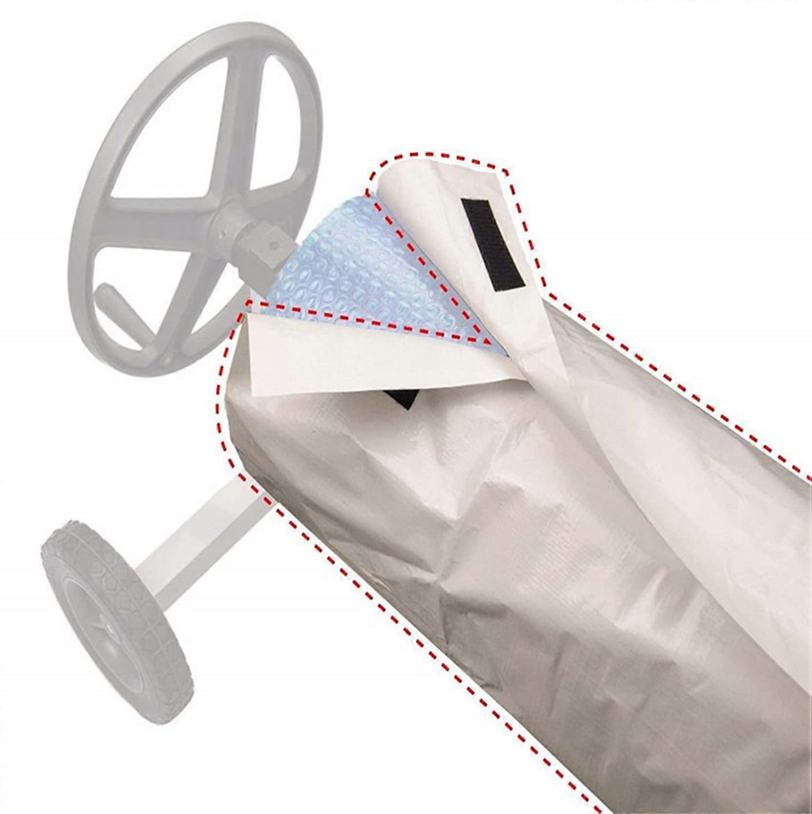 Pool Tarpaulin Reel Cover Roll System Protective Cover (610x96cm)