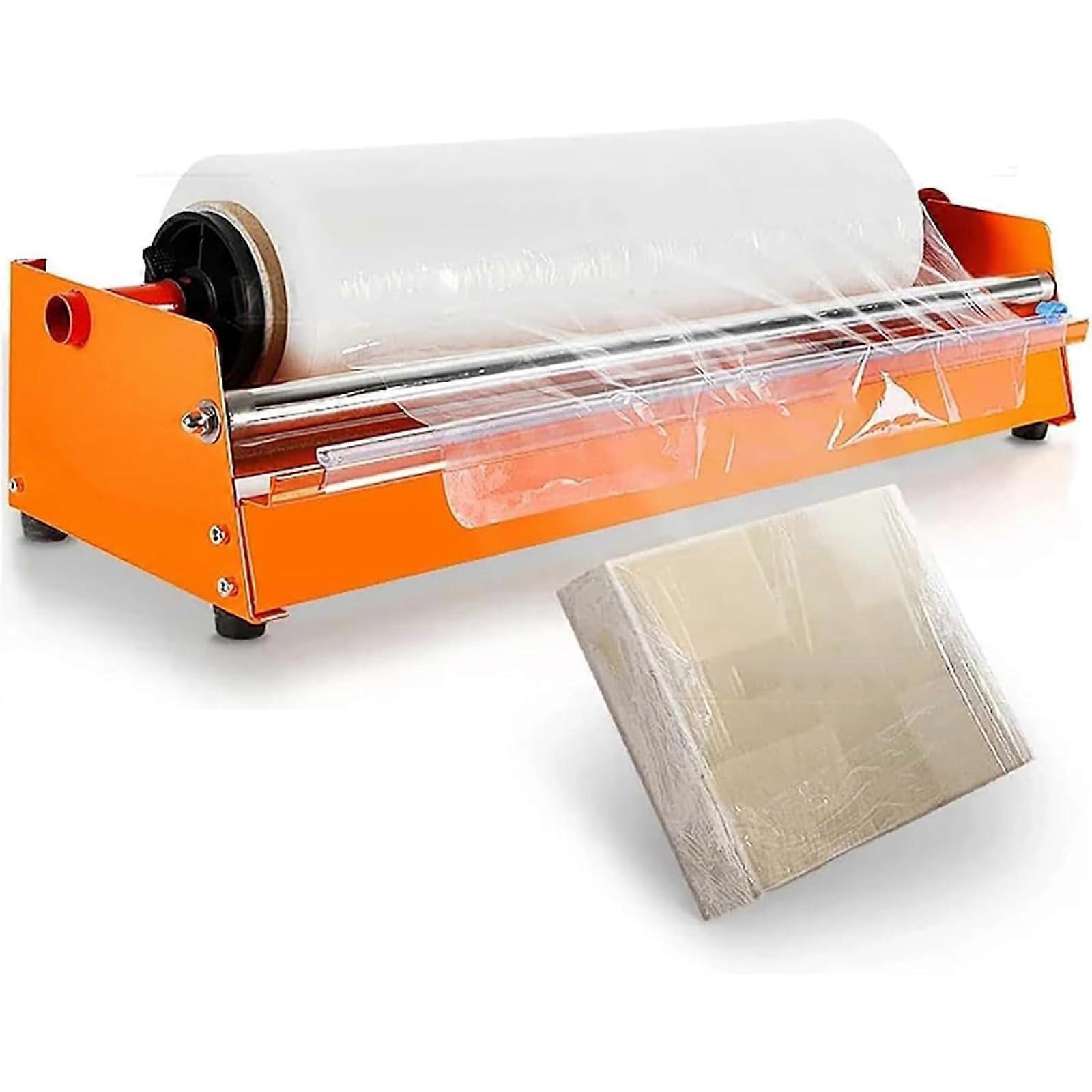 Hand Wrap Machine 19.6 Inch Stretch Film Wrapping Machine with Non-Slip Rubber Grip and Quick Cut Foil Function