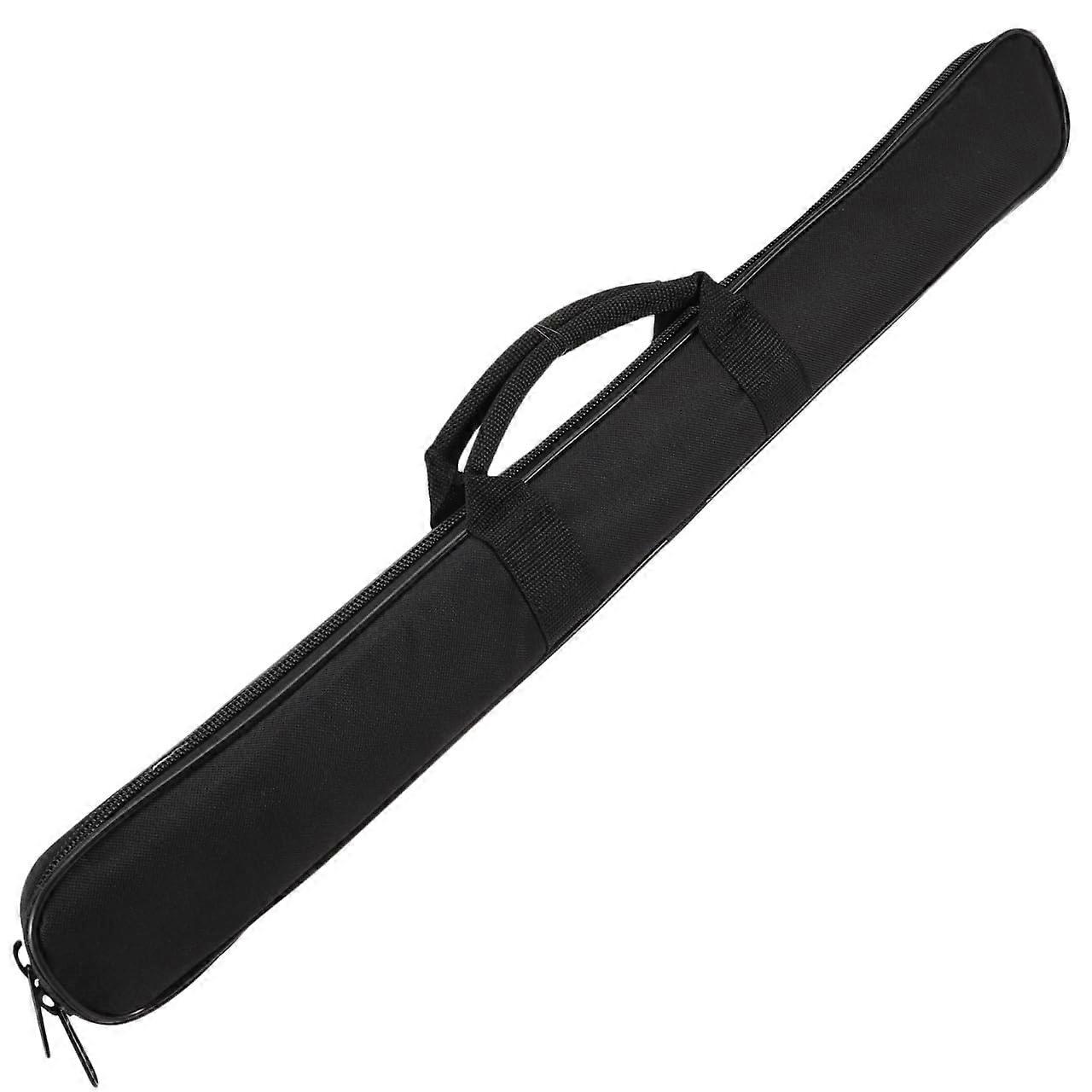 Portable Flute Bag Waterproof Oxford Fabric with Shockproof Padding Double Zipper Design Black Modern Style