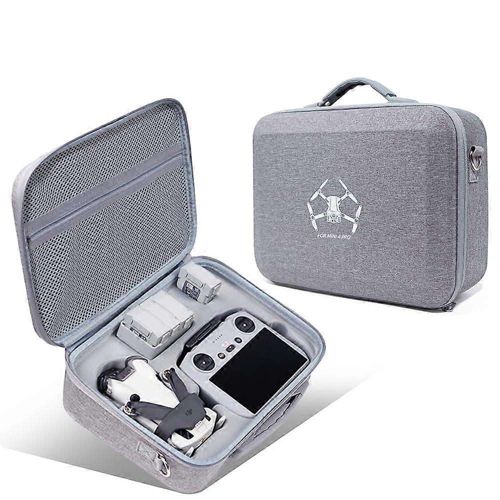 Mini 4 Pro Case, Portable Travel Carry Bag for Mini 4 Pro Drone RC2/RCN2 Control Storage Bag/Protective Case/Shoulder Bag, gray, Case