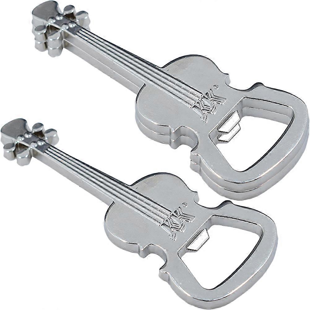3pcs Metal Guitar Keychains with Bottle Opener Function, Portable Beverage Tools for Lovers and Bar Enthusiasts