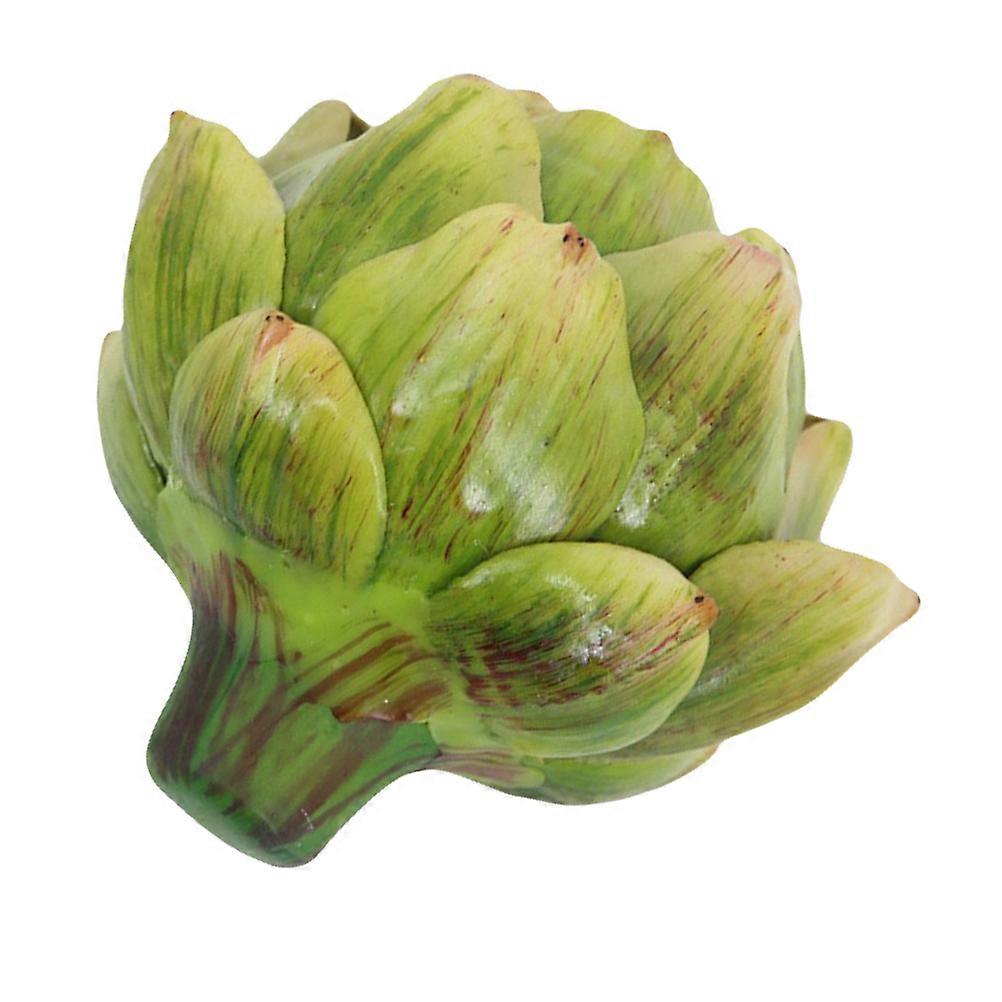 Artificial Artichoke Desktop Ornament for Decor Made of Plastic Green Color Looks Real Won't Wilt Fade or Damage