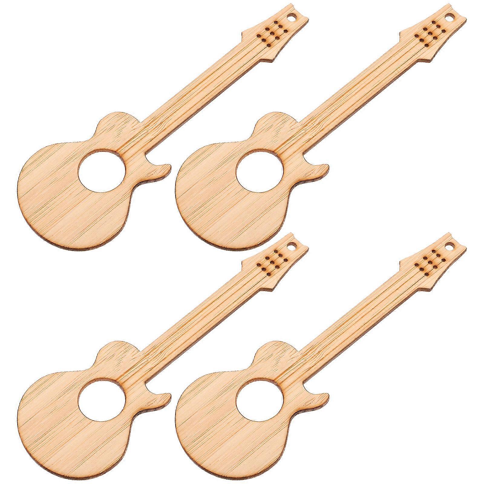 Bamboo Bookmarks with Musical Instrument Design for Reading and Decoration Khaki Pieces