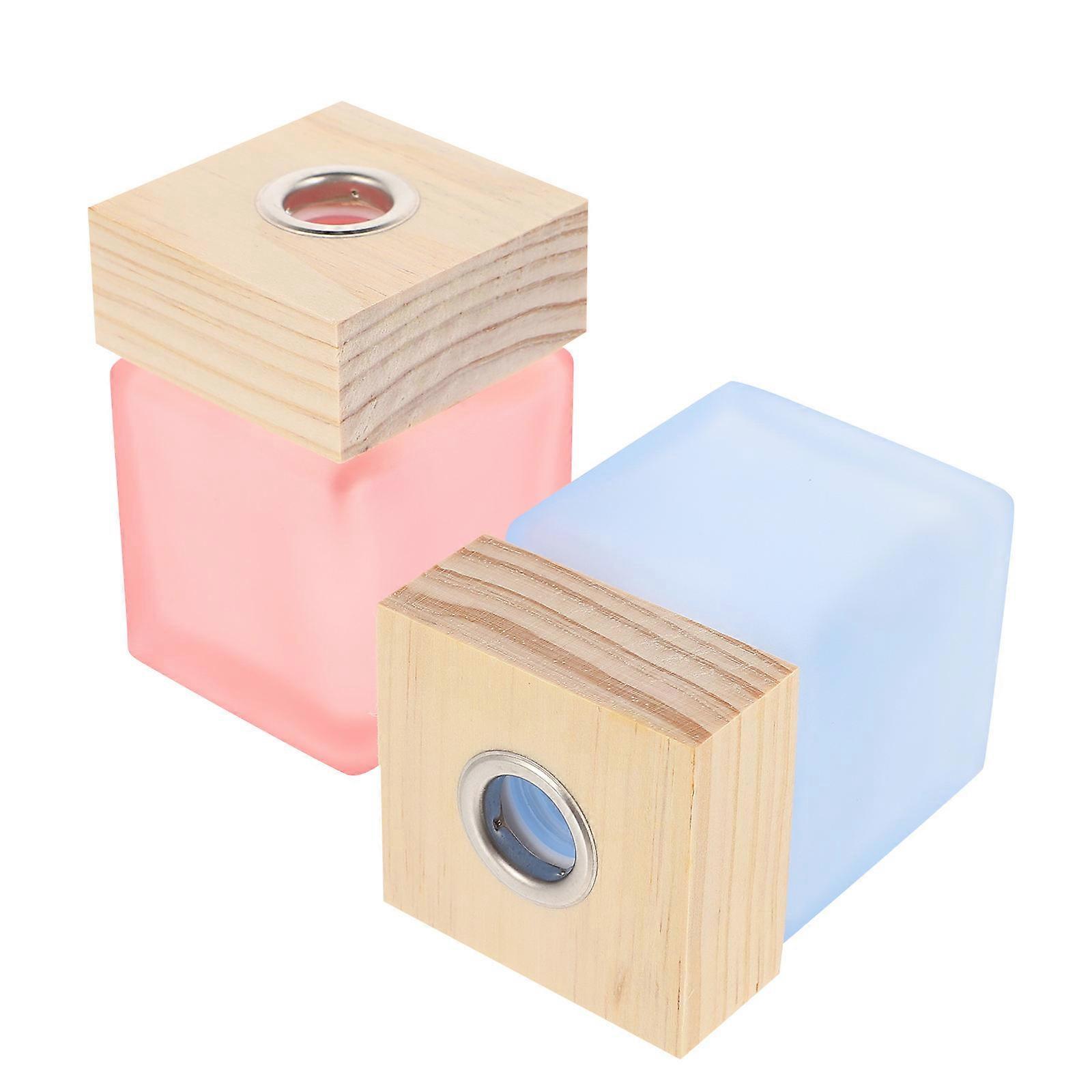 Glass Bottle Aromatherapy Essential Oil Diffuser Holder Bathroom Blue 2Pcs
