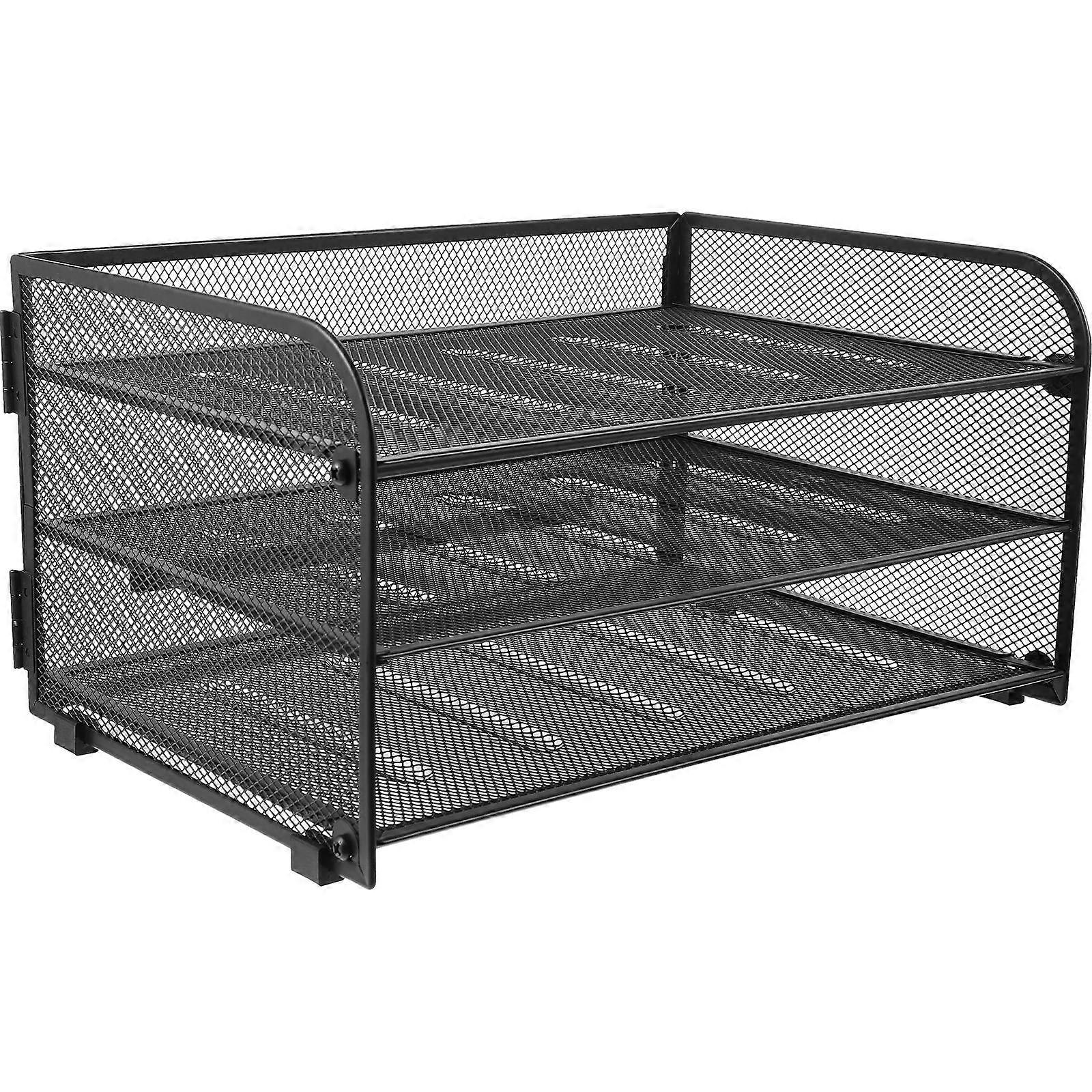 Three Tier Desk Organizer for Document Organizing Desktop Paper Tray Holder