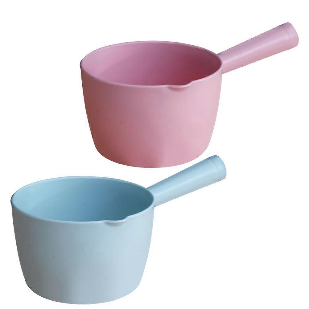 Assorted Color Water Ladle Container Perfect For Bathing And Gardening Activities With Long Handle 2Pcs