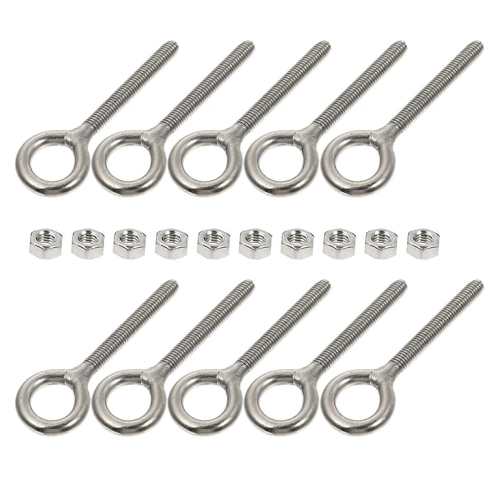 Stainless Steel Screw Hook for Hanging 1Set Set Durable Silver Hooks