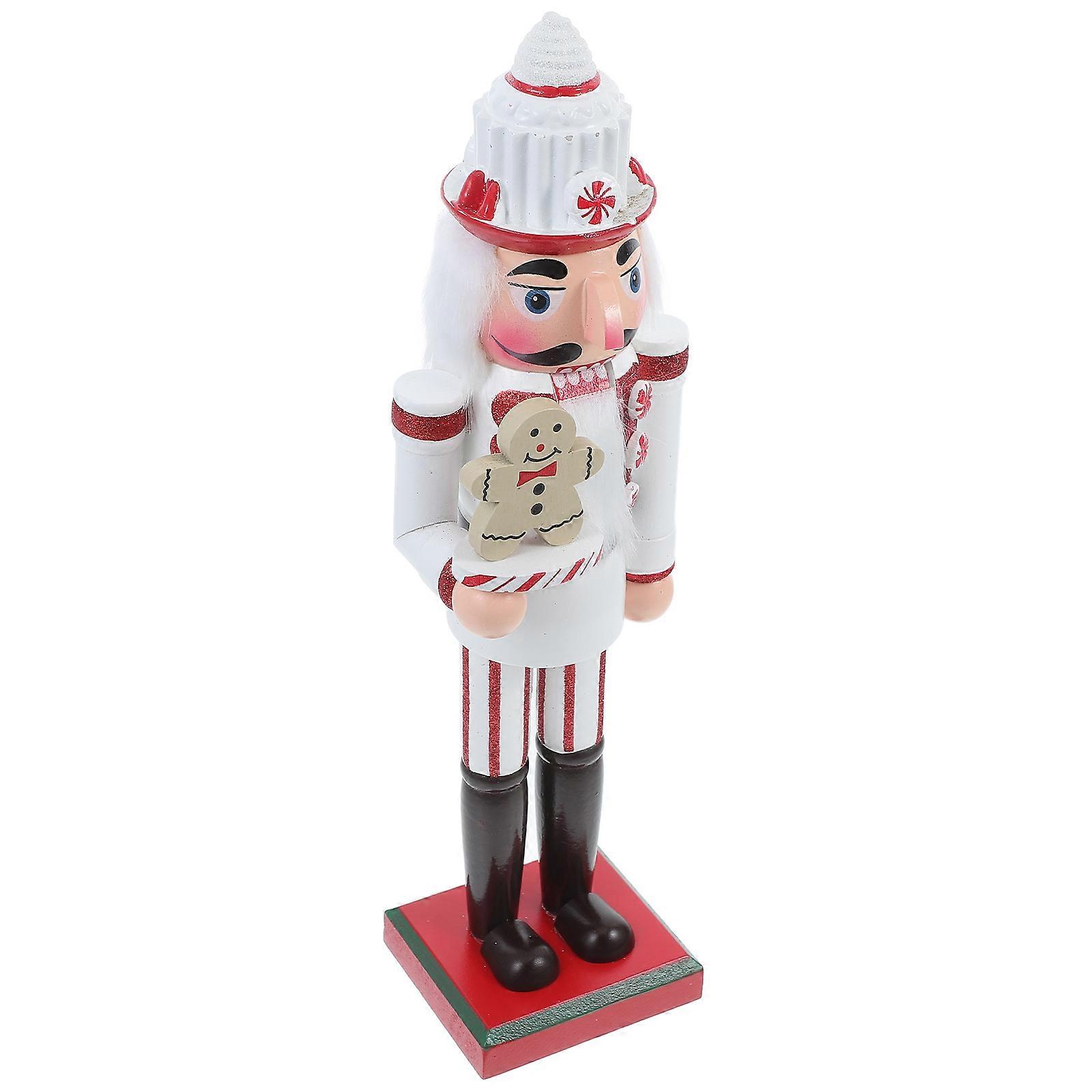 Nutcracker Statue Shape Desktop Ornament Perfect For Christmas Holiday Display Assorted Color 1Pcs