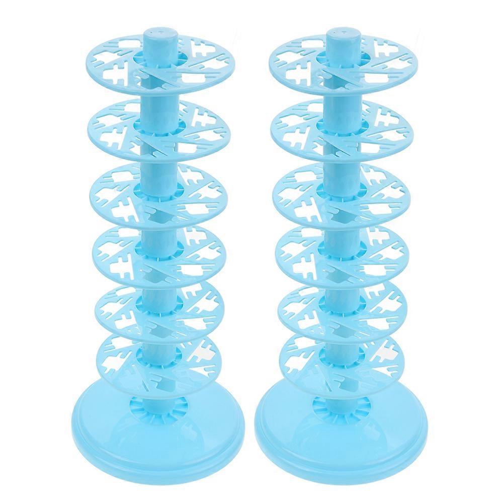 Sky-blue Candy Display Stand for Cake Pops Drying Rack Wedding Buffet 2PCS Adjustable
