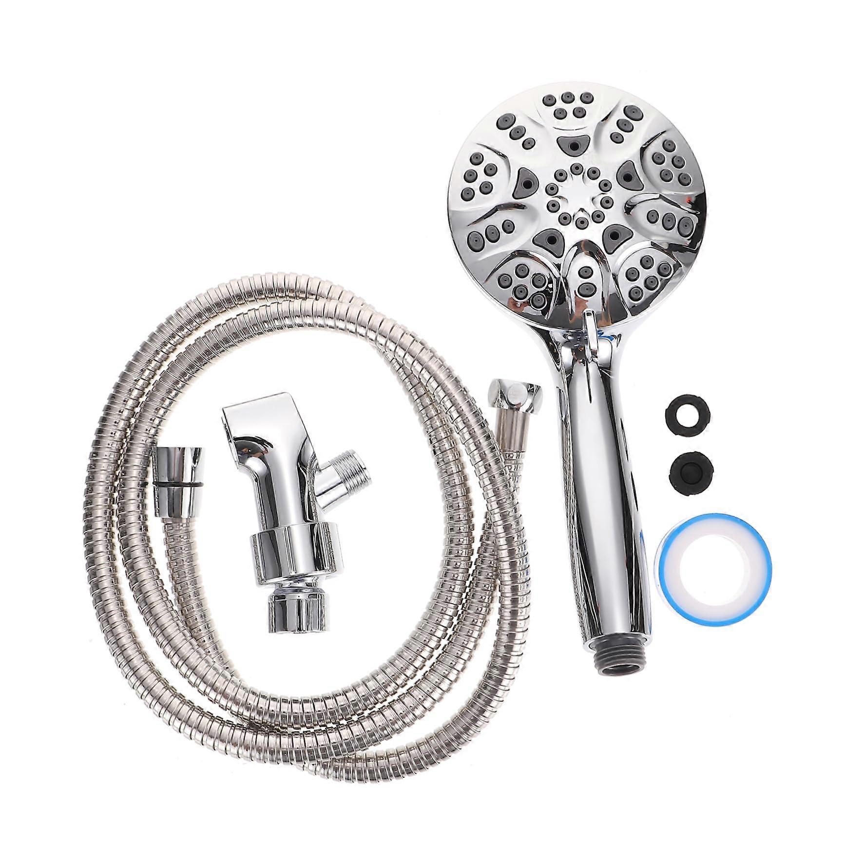 Shower Set With Rain Shower Head 6-Function Hand Shower High-Pressure Removable Shower Hose Holder