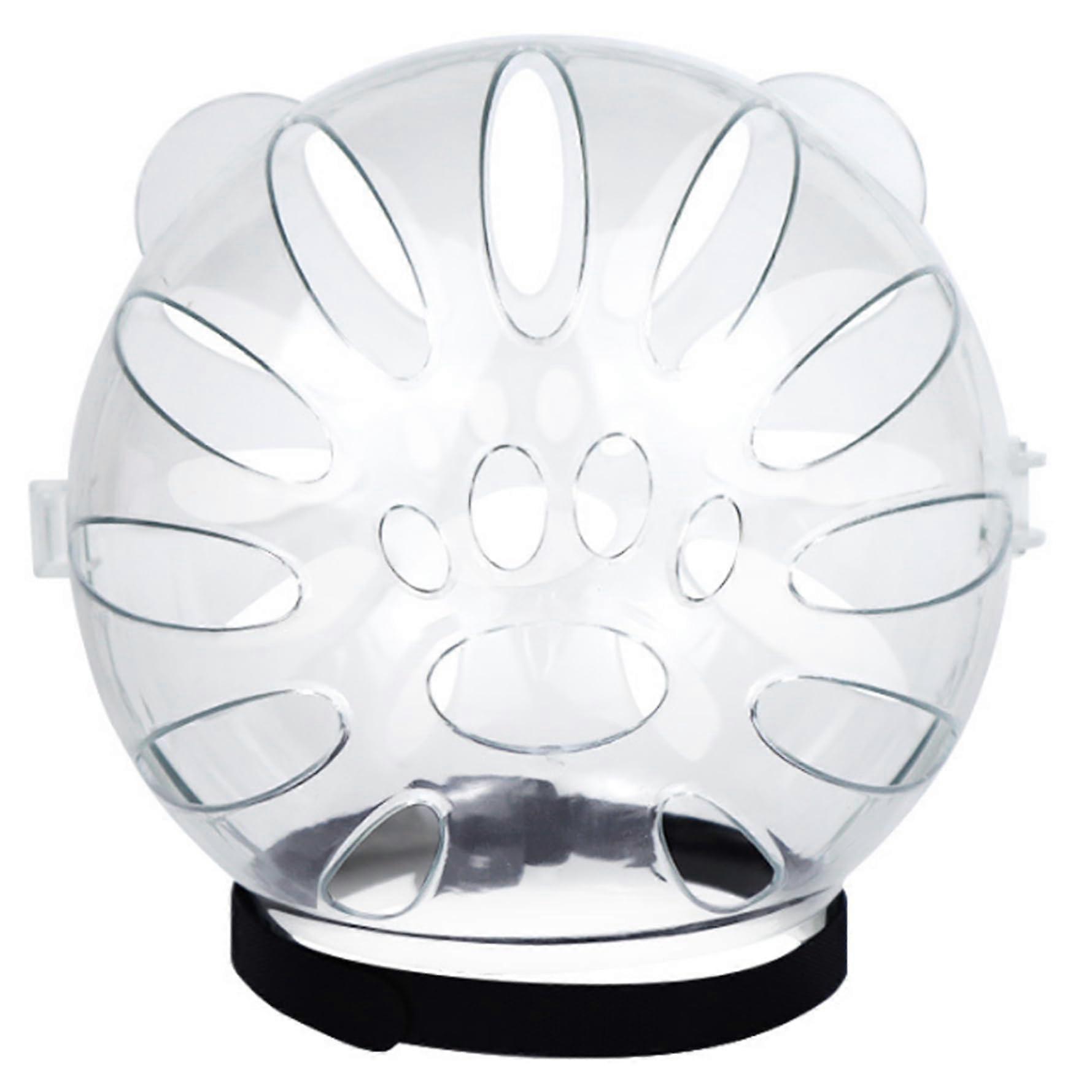 4 x 4 x 5 Inches Breathable Cat Muzzle, Transparent Cat Helmet with Attachment Strap, AntiLeak and AntiBite for Cats with Blisters