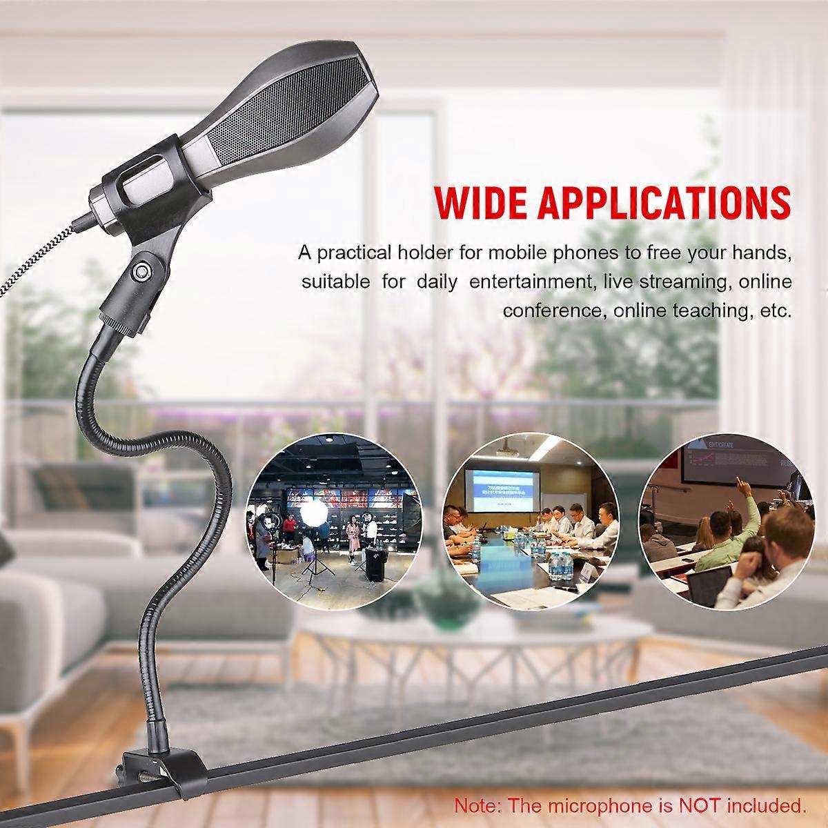 Microphone Gooseneck Hose Telescopic Stand Live Support Desktop Bracket Accessory for Microphone