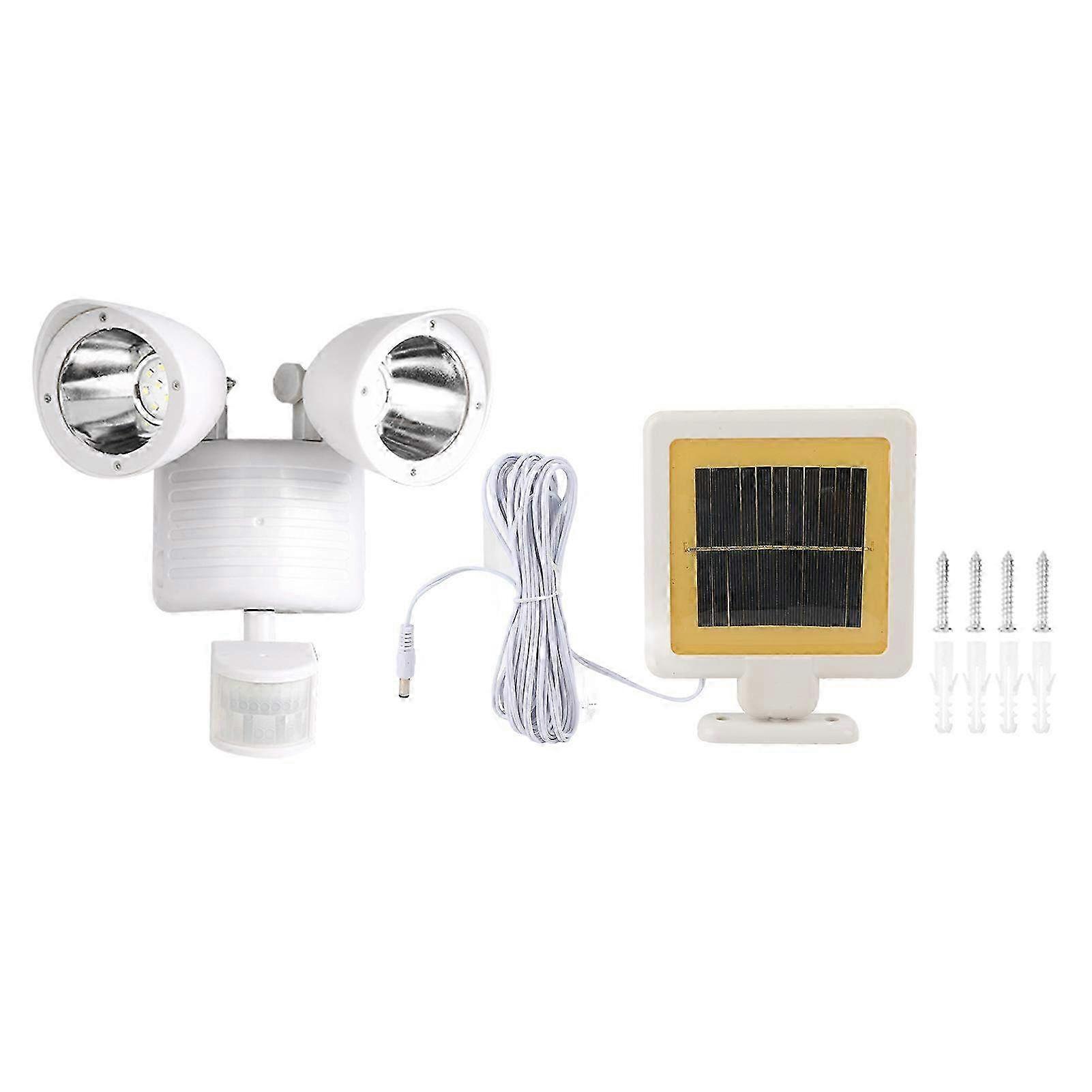 Outdoor Waterproof Double Head Solar Power Wall Light with 22 LED - PIR Motion Sensor Security Lighting for Garden & Patio