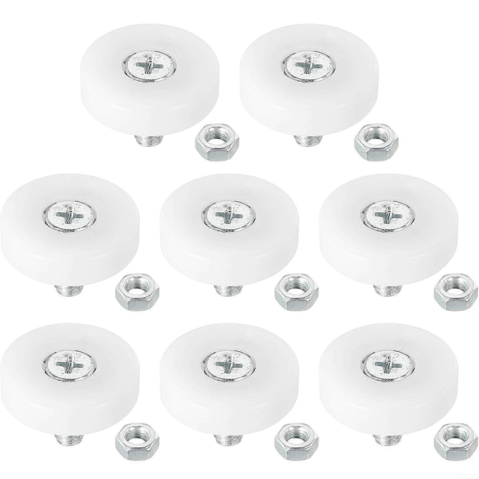Plastic Drawer Replacement Wheels 8-Piece Set Bearing Small Pulley With Nuts Heavy-Duty Casters 22mm Dressing Table