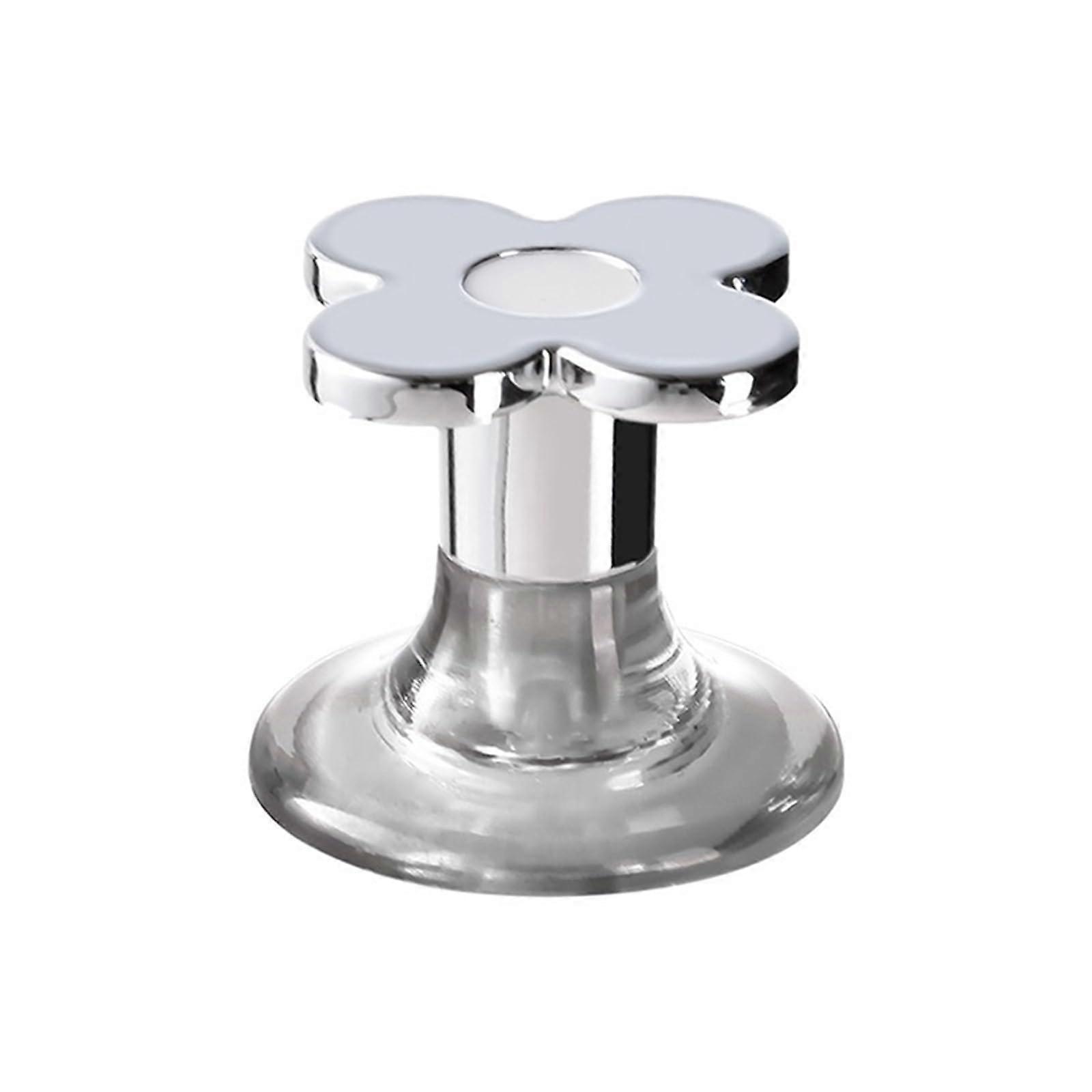 Toilet Flush Button Cover - 2 Pieces, Flower-Shaped Silver Push Button For Toilet Tank, Compatible With Many Tanks