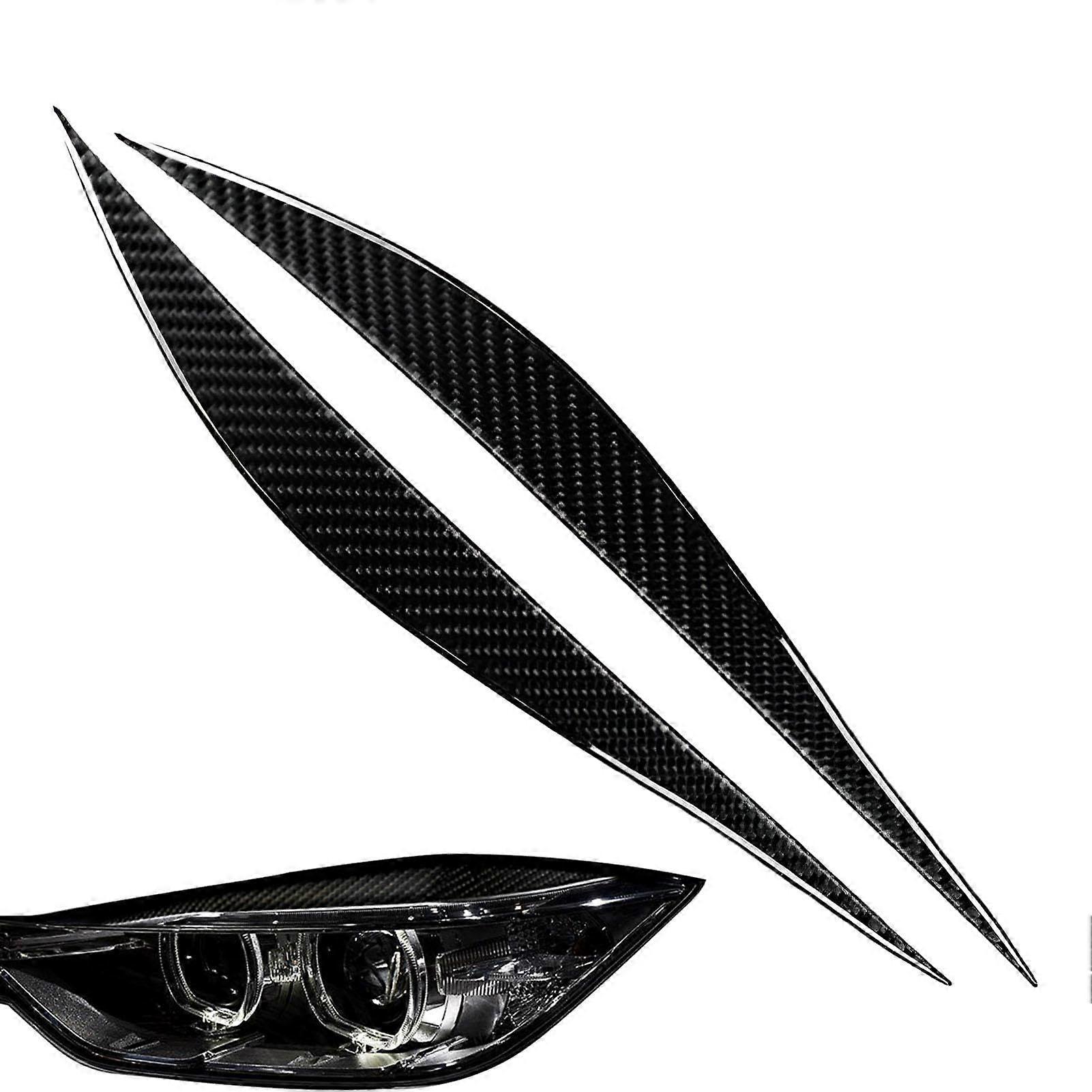 Black Headlight Eyebrows for Cars – Sleek Headlight Eyebrow Stickers | Easy Installation, Durable Material, Universal Fit