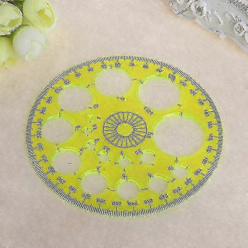 Round Measuring Tool - 360 Rotating Template for Circle Drawing