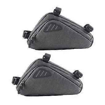 2 pieces bicycle triangle bags waterproof for mountain bikes and road bikes practical storage  tube with reflective safety feature SZRH A-D