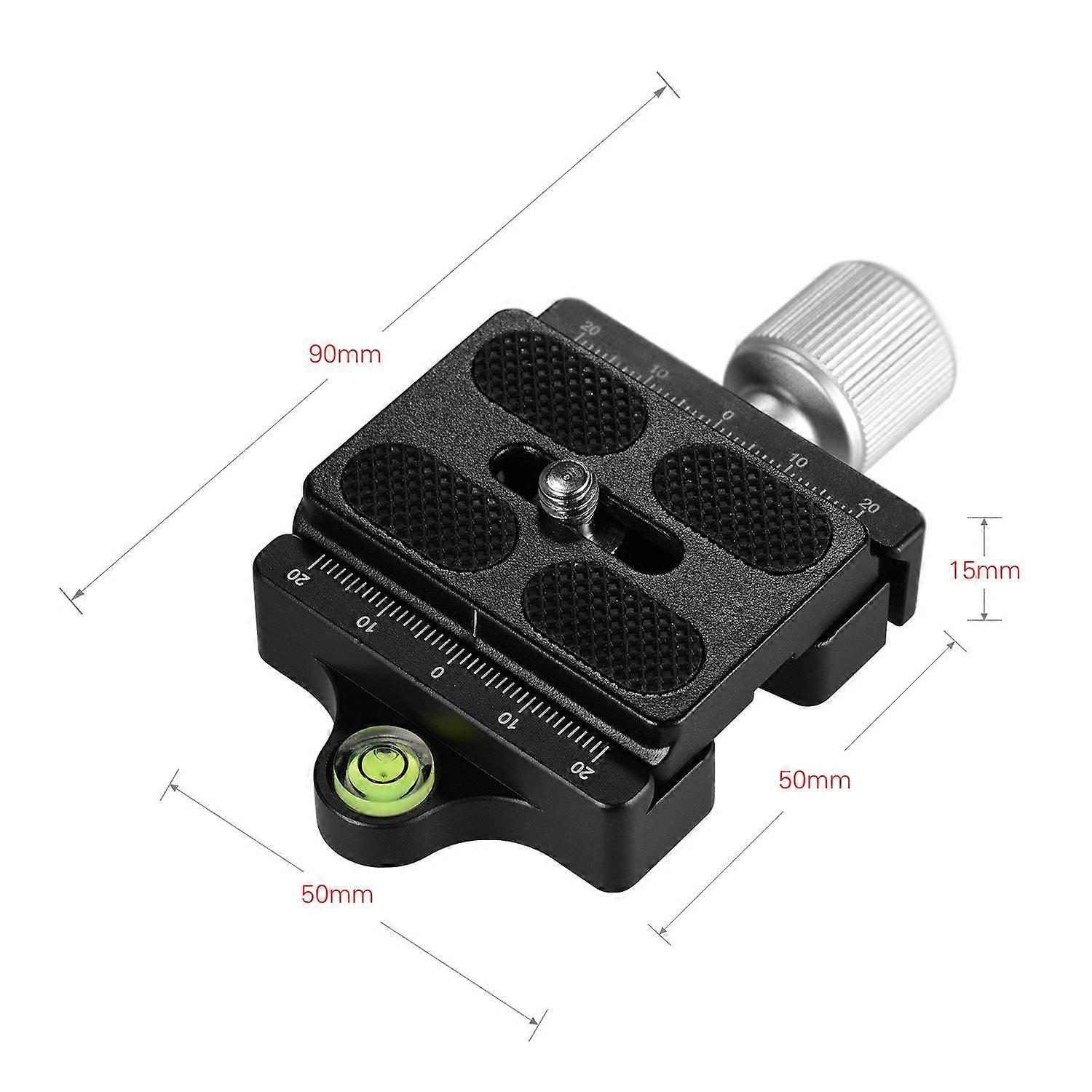 Andoer DC-50P Professional Universal Aluminum Alloy Camera Quick Release Clamp Knob-Type Axial Compression Processing Compatible With Arca Swiss Stand
