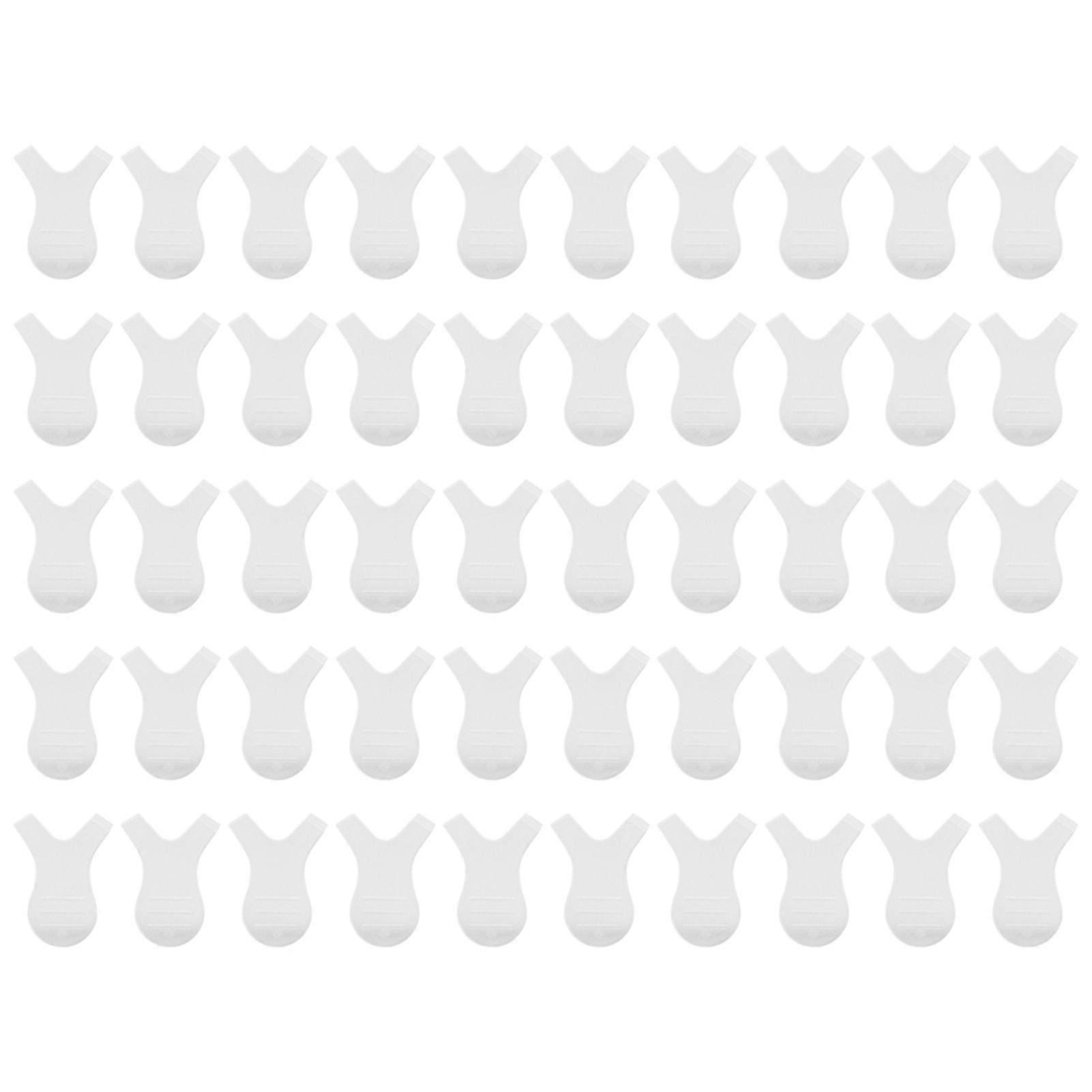 50pcs Y Shape Silicone Eyelash Brush Disposable Eyelash Extension Grafting Makeup Beauty Tool