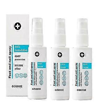 3 stk fot- og neglespray, naturlig og kraftig fotpleie