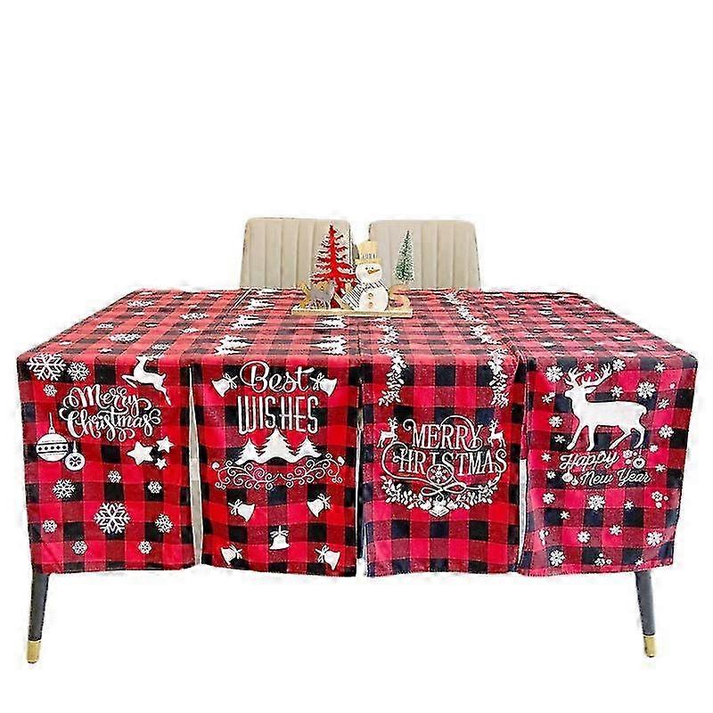 Christmas Tablecloths 180 * 33cm Tc Checked Fabric Printing Red And...