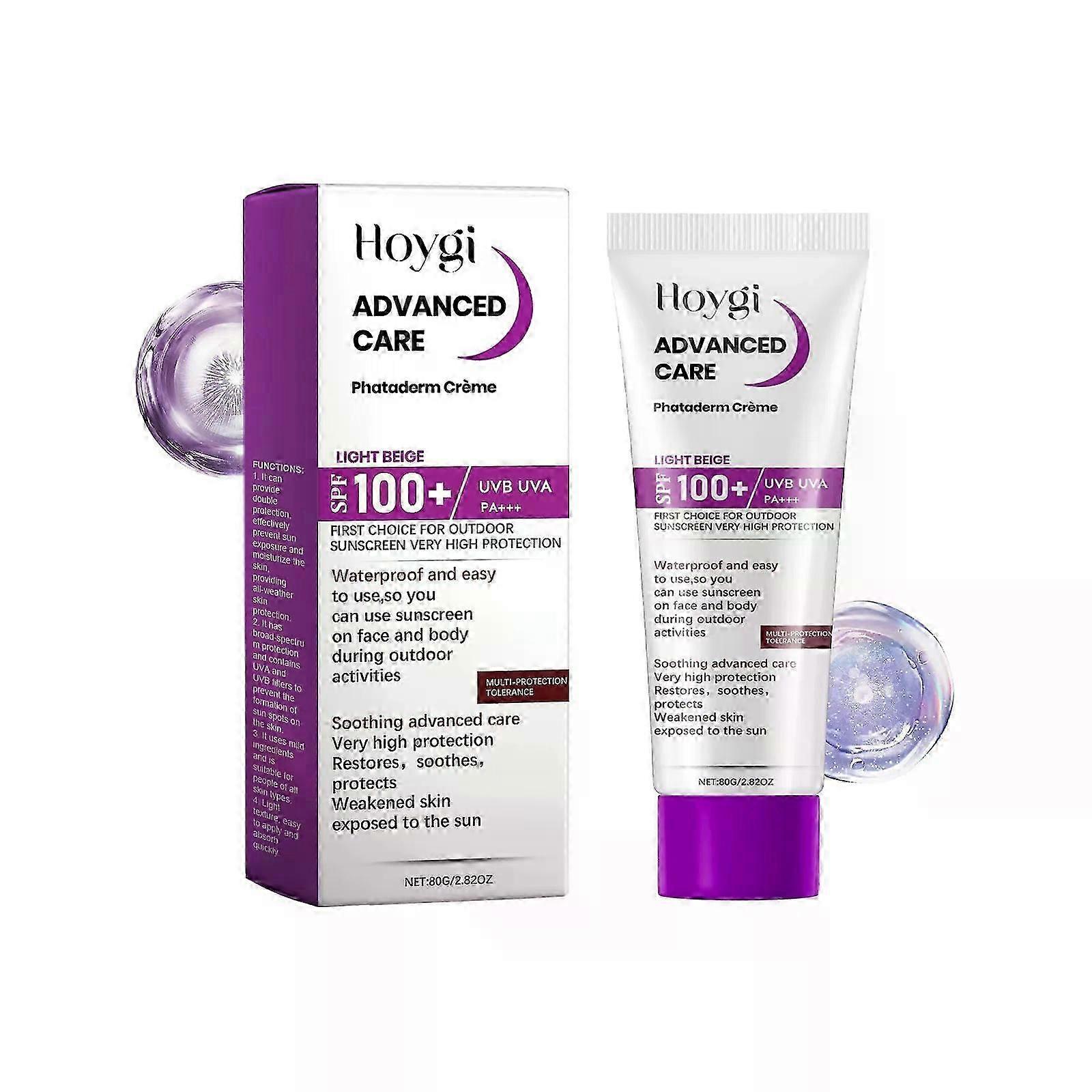 Sunscreen SPF 100+, Ultra Light UV Protetion Face Sunscreen, Sunscreen For Face & Body with Broad Spectrum UV Protection, Water & Sweat Resistant, Non
