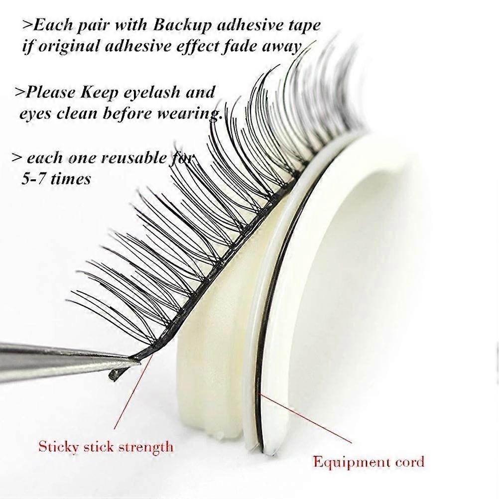 Reusable Waterproof Self Adhesive Long Black False Eyelashes