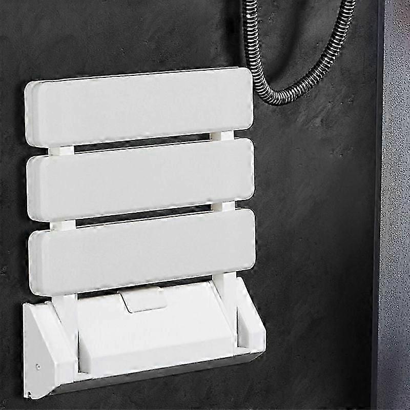 Folding Shower Seat Wall Mounted Load Capacity 130 Kg Folding Shower Seat Folding Stool For Bathroom Wall Mounted Folding Stool White