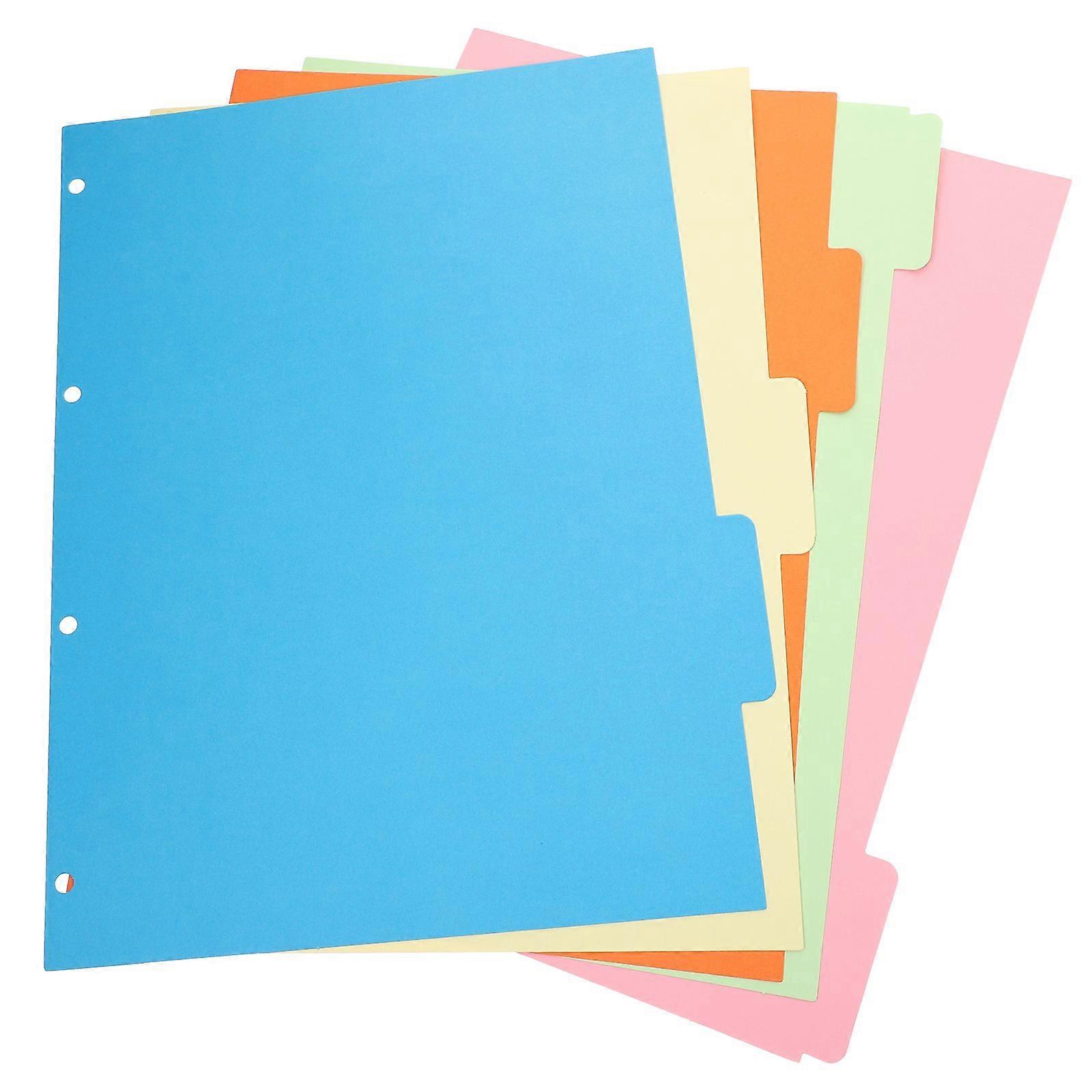 10pcs Binder Dividers Colorful Binder Index Page Divider Binder Accessories