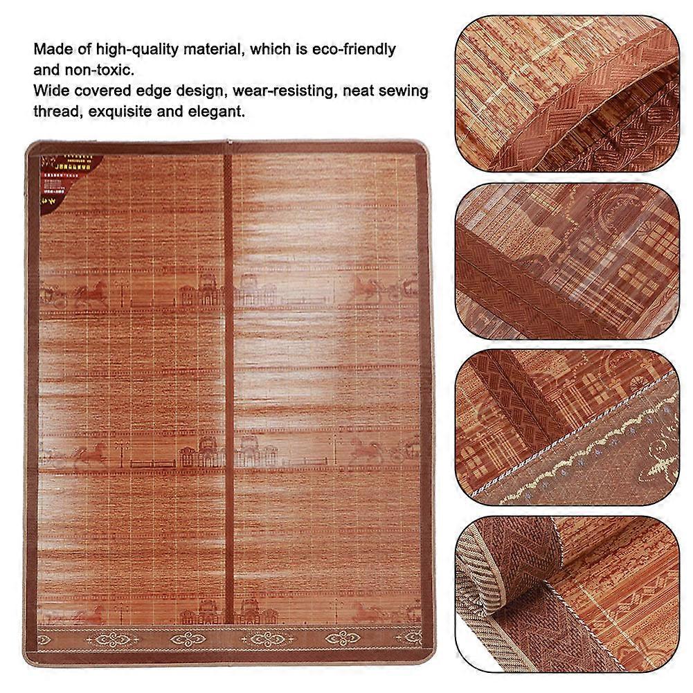Double-Sided Folding Bamboo Cooling Bed Mat 195x150cm Summer