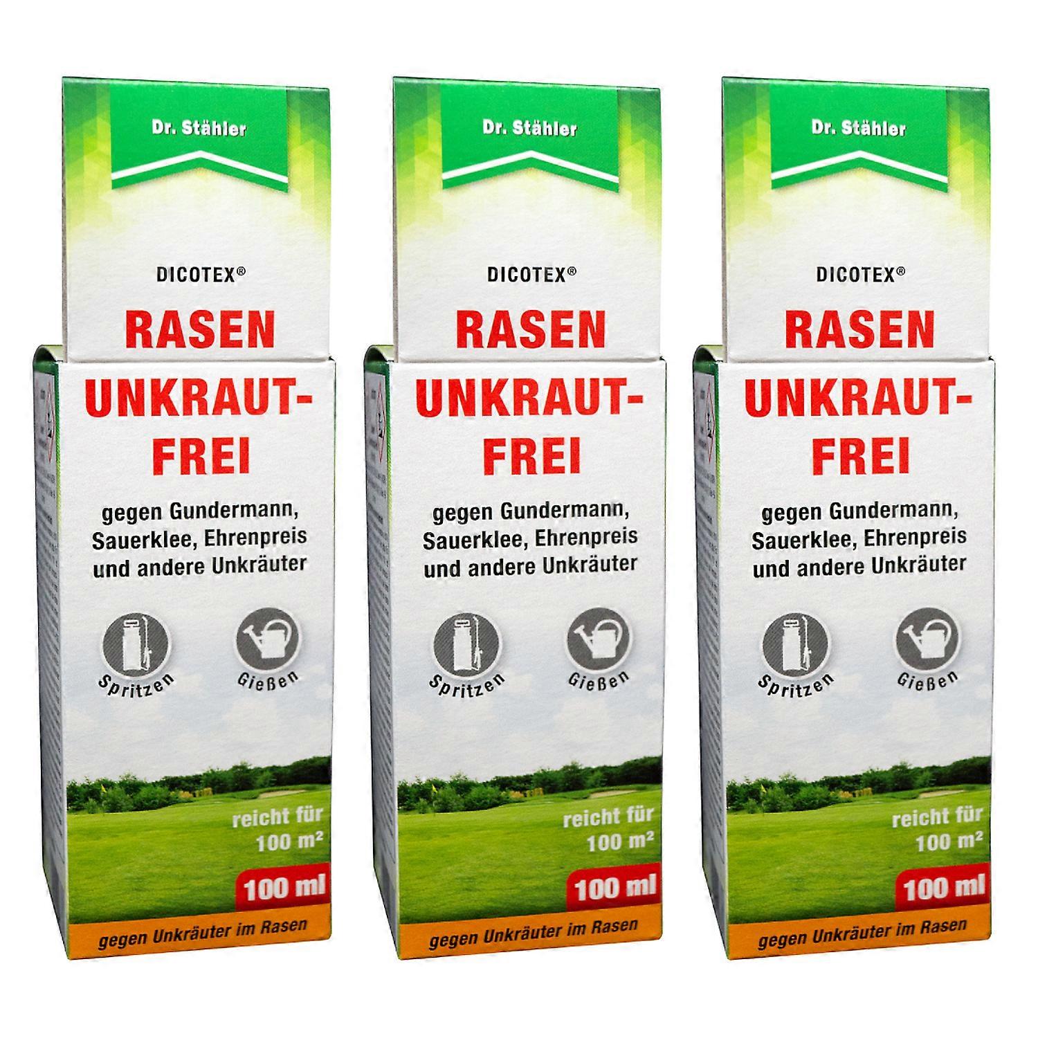 3 x DR. STÄHLER Dicotex® Lawn Weed Free, 100 ml