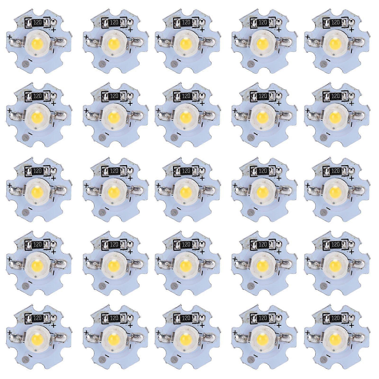 25Pcs 0.5W 5V High Power LED Lamp Bead Light Source Chip with Aluminum PlateNatural Light: 40004500K